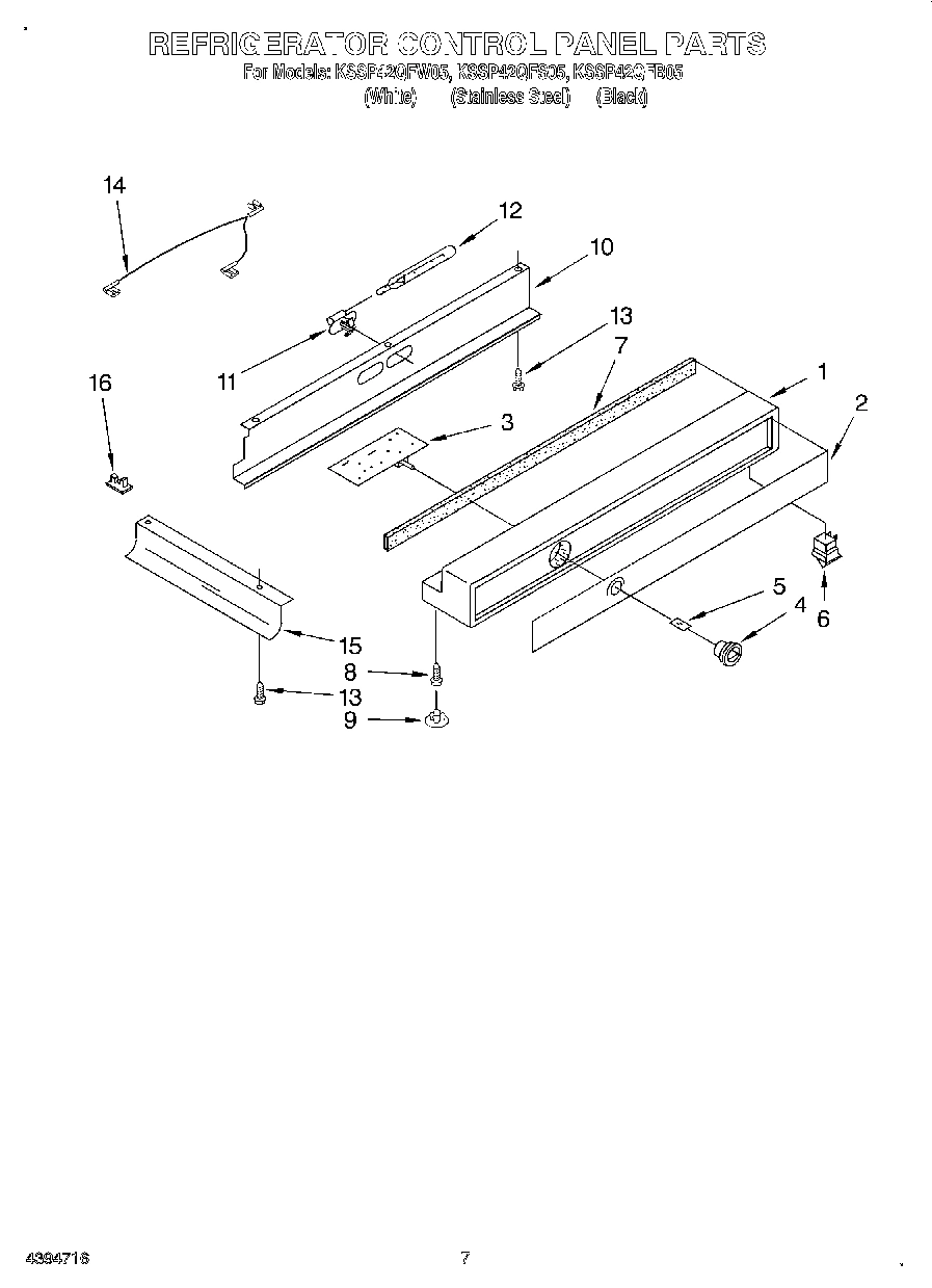 05 - REFRIGERATOR CONTROL PANEL