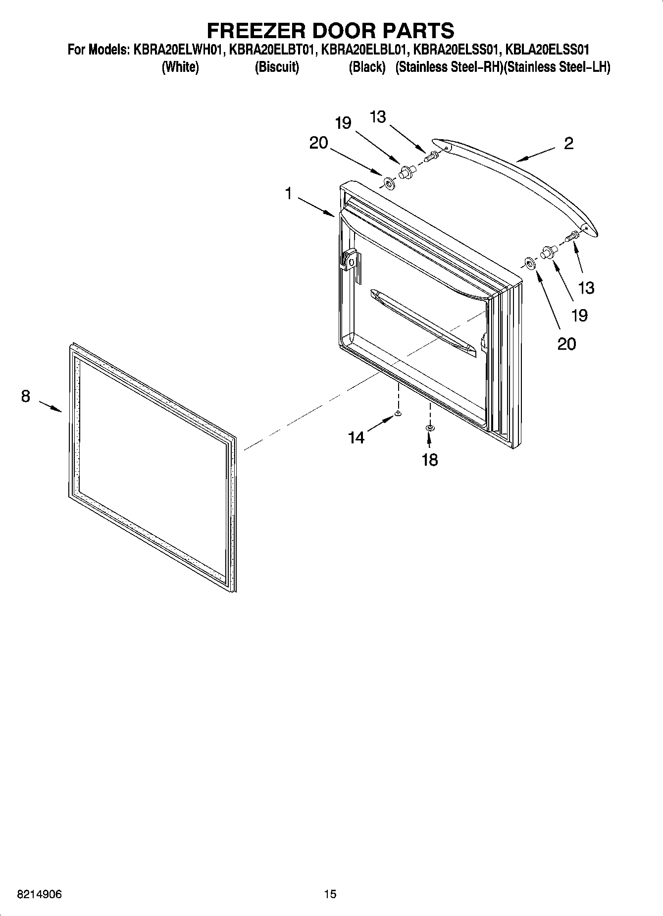 08 - FREEZER DOOR PARTS, OPTIONAL PARTS