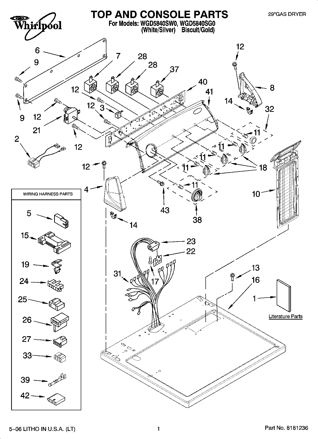 01 - TOP AND CONSOLE PARTS