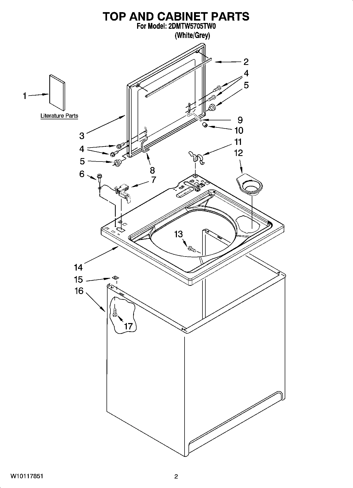01 - TOP AND CABINET PARTS