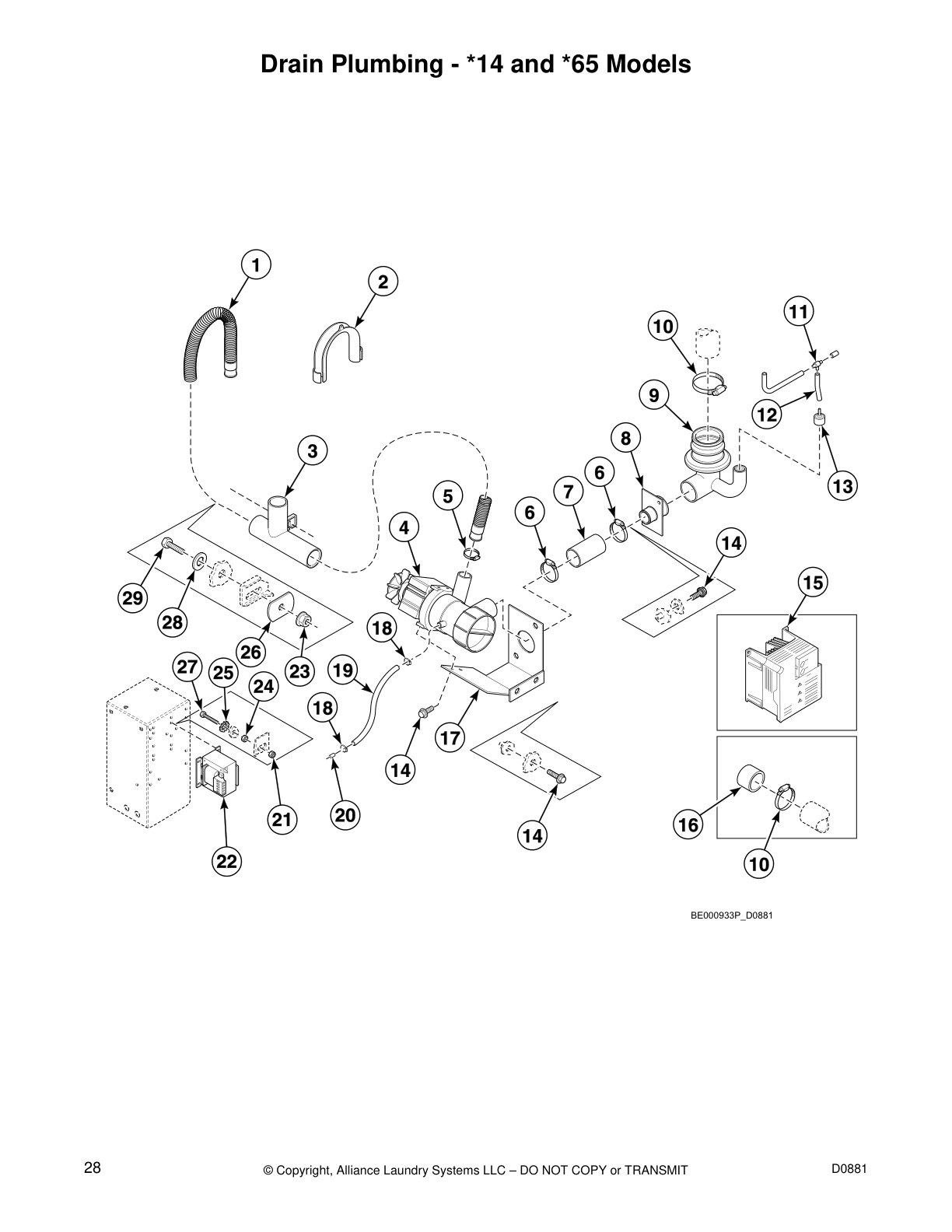 Drain Plumbing - *14 and *65 Models
