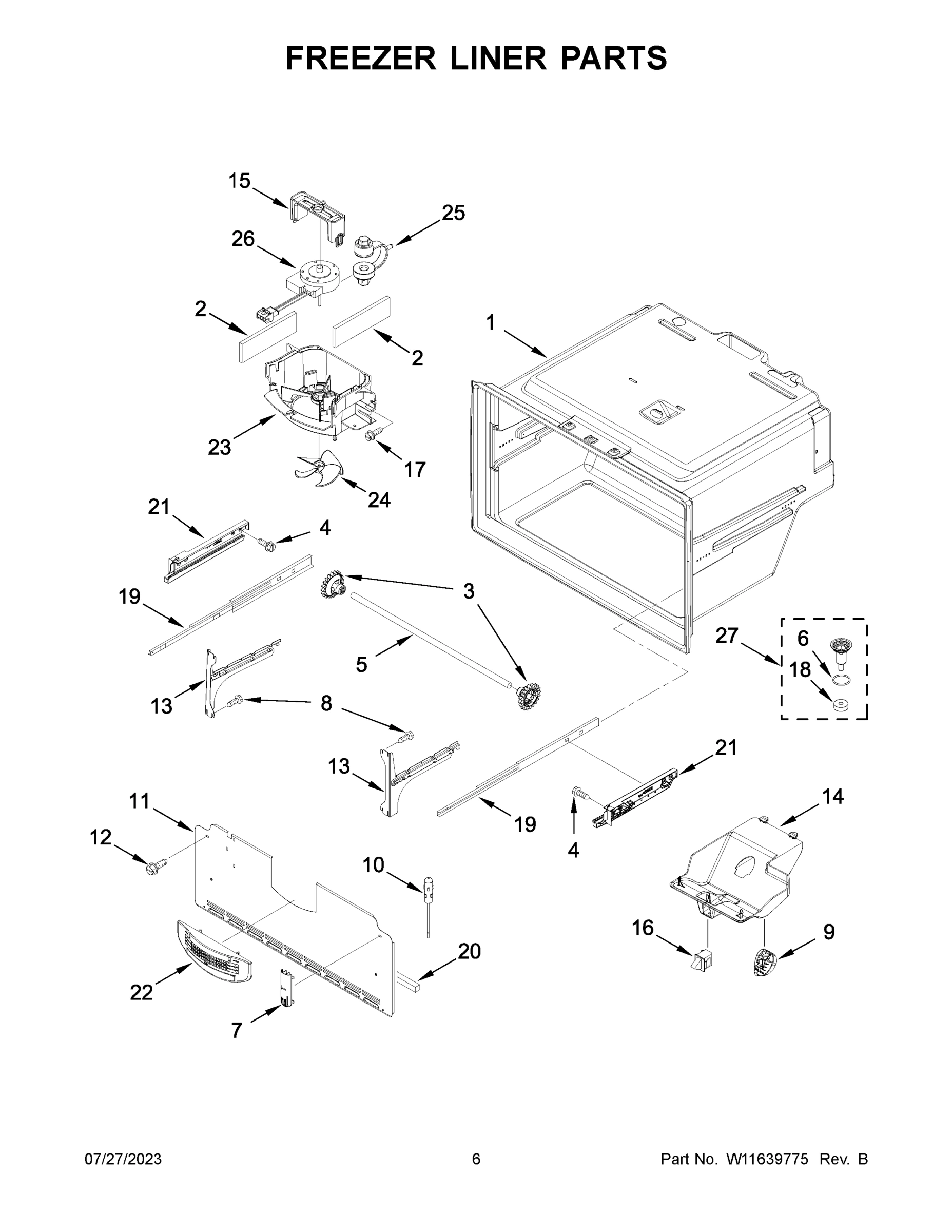 04 - FREEZER LINER PARTS