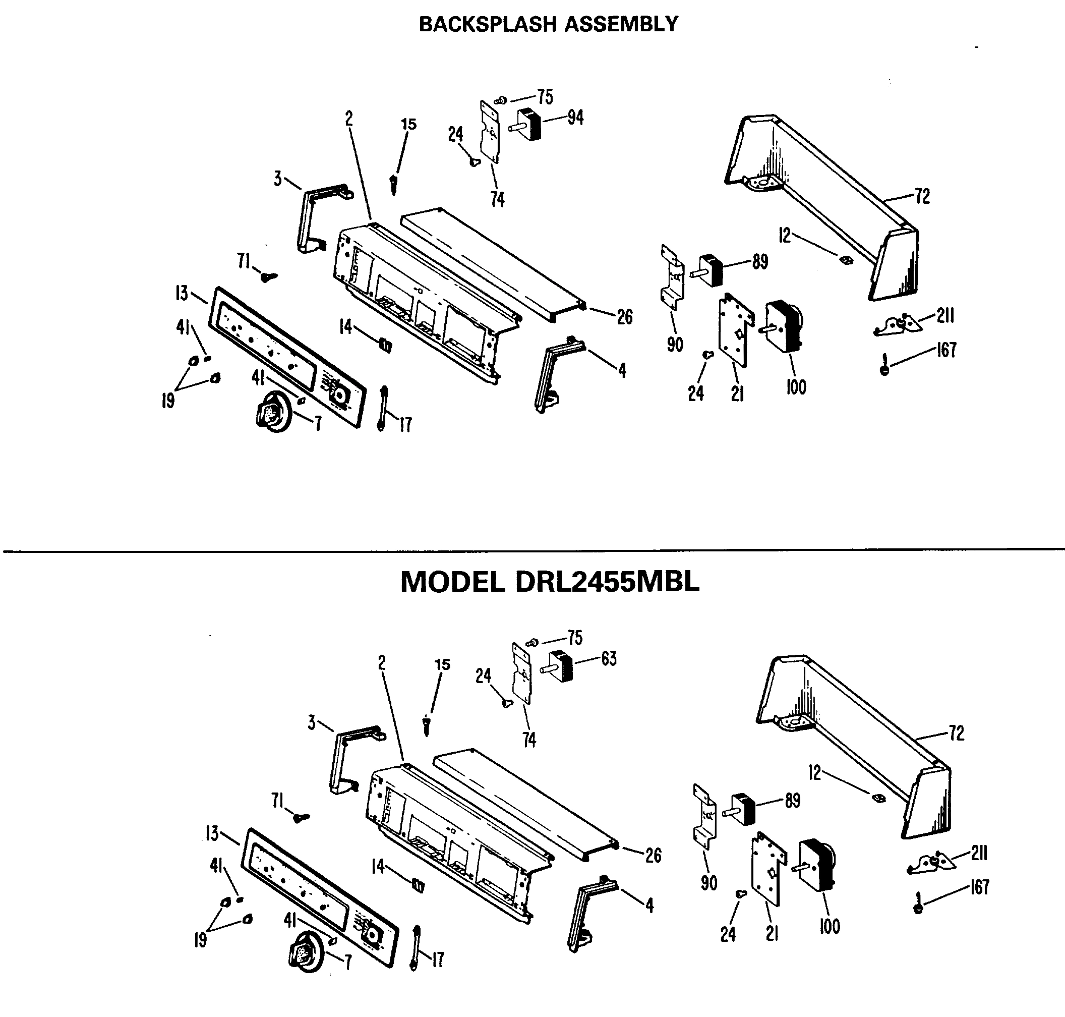BACKSPLASH ASSEMBLY