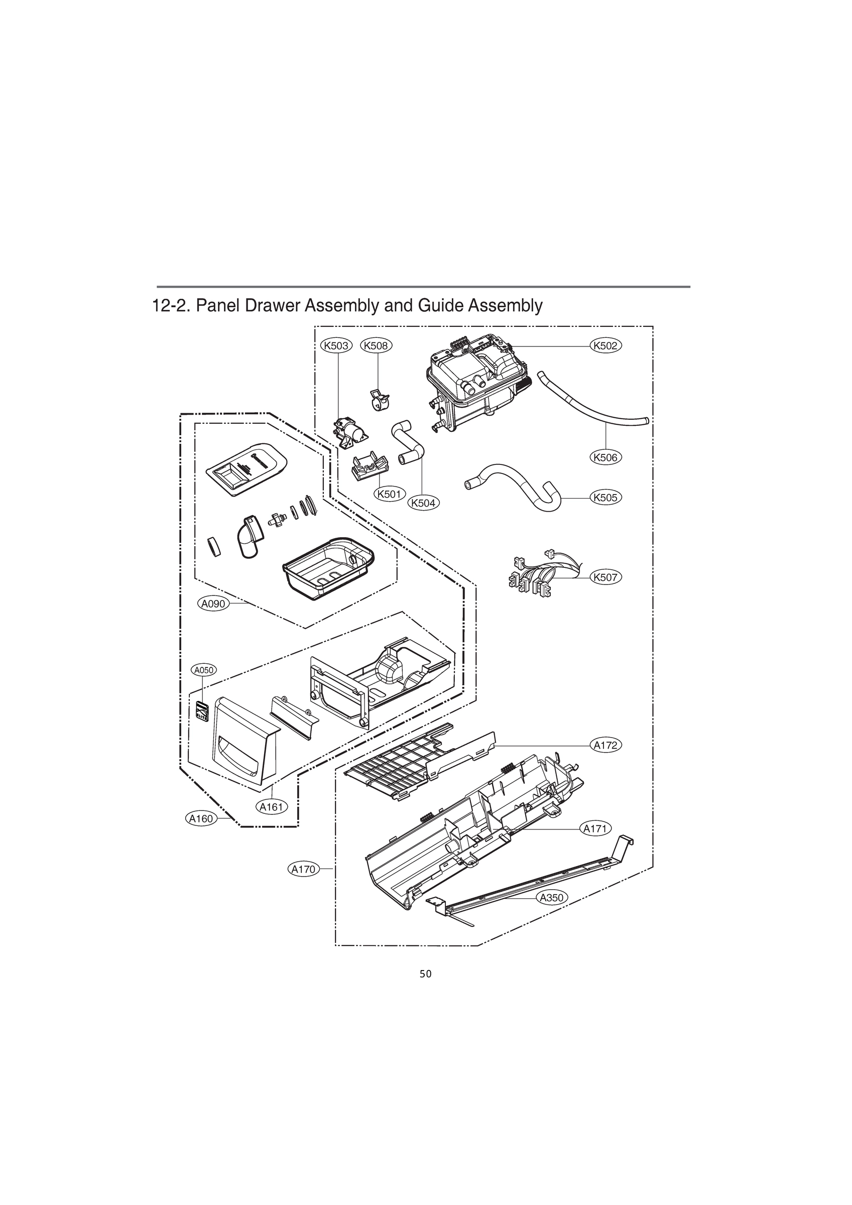 PANEL DRAWER ASSEMBLY AND GUIDE ASSEMBLY