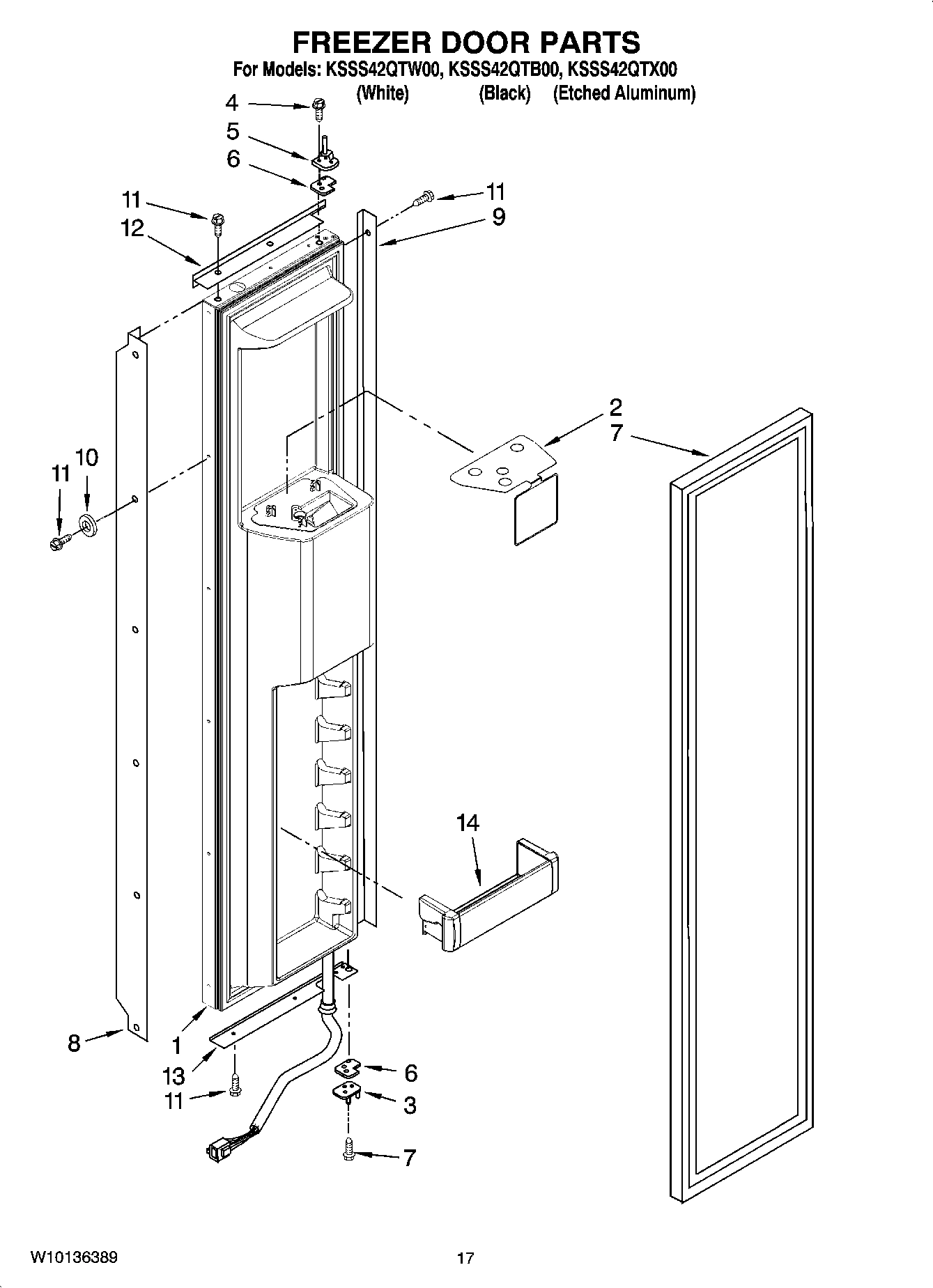 11 - FREEZER DOOR PARTS