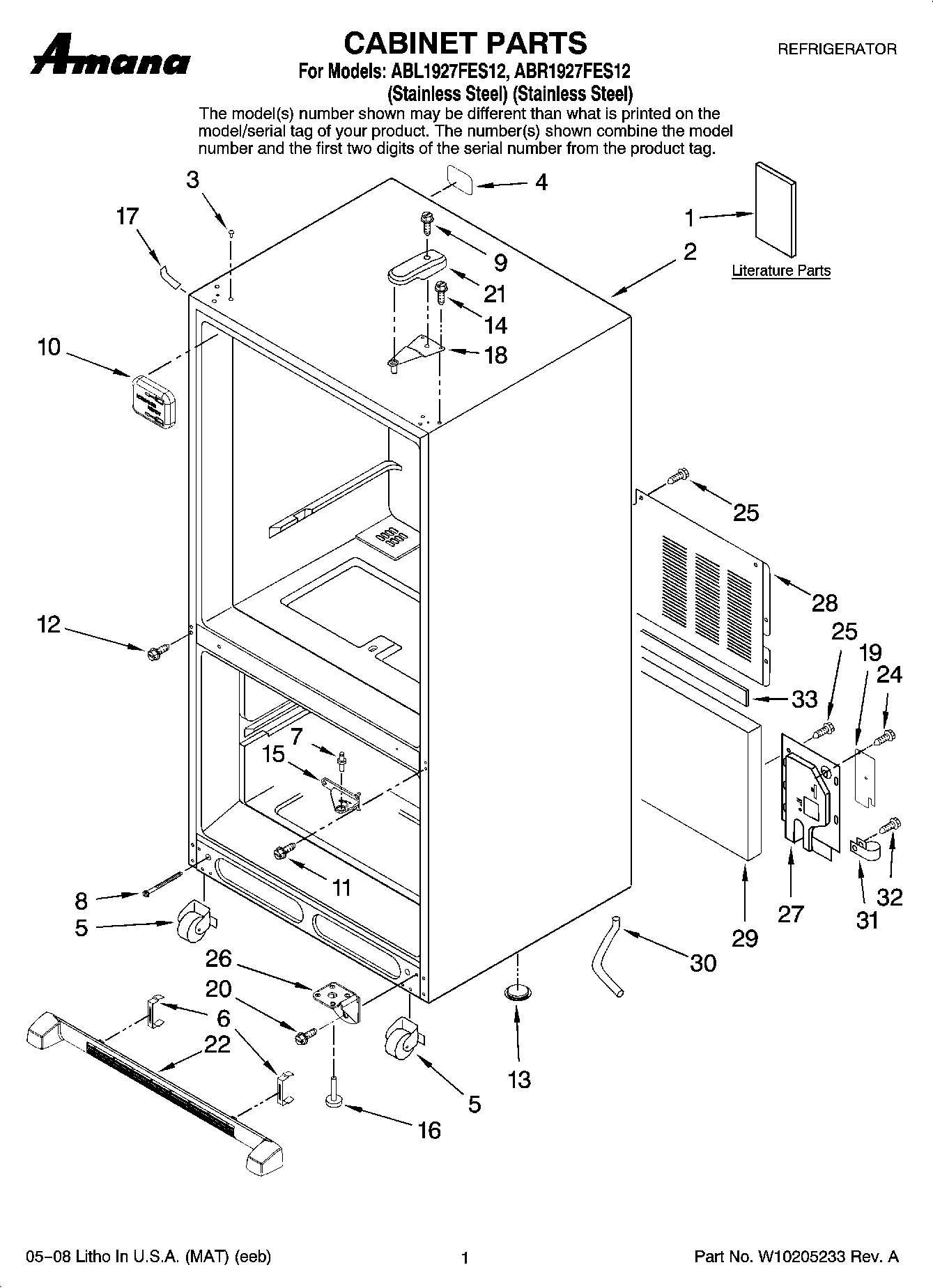 01 - CABINET PARTS