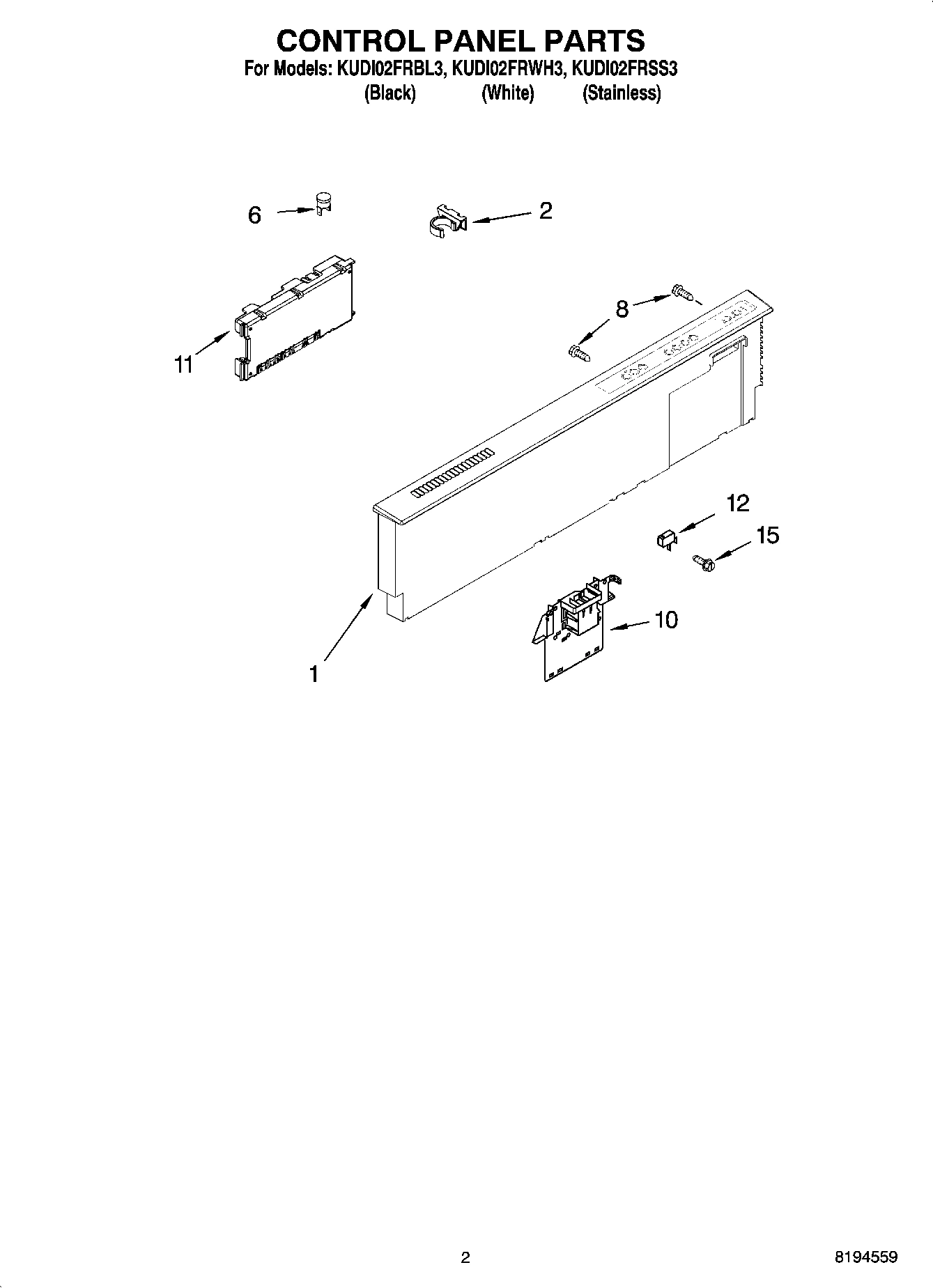 02 - CONTROL PANEL PARTS