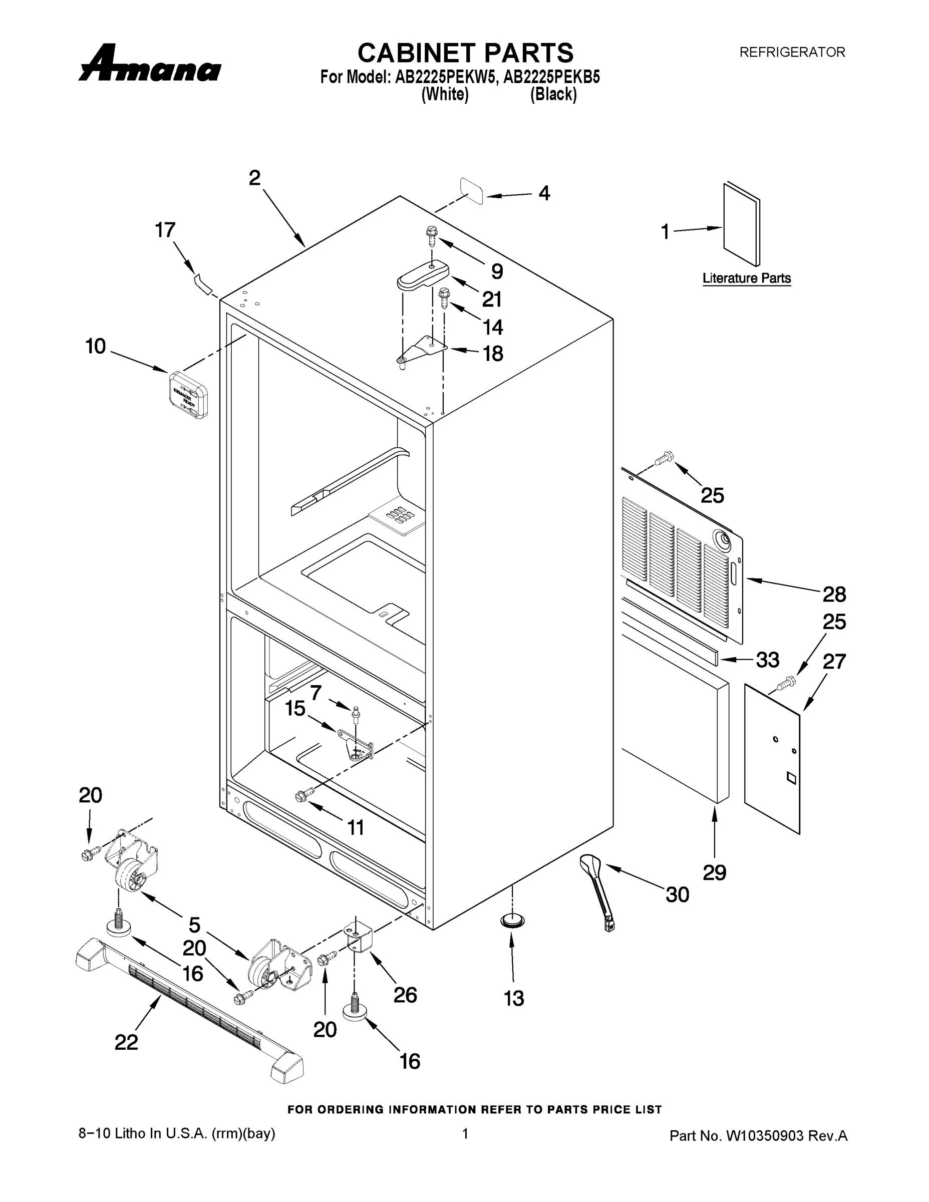 01 - CABINET PARTS