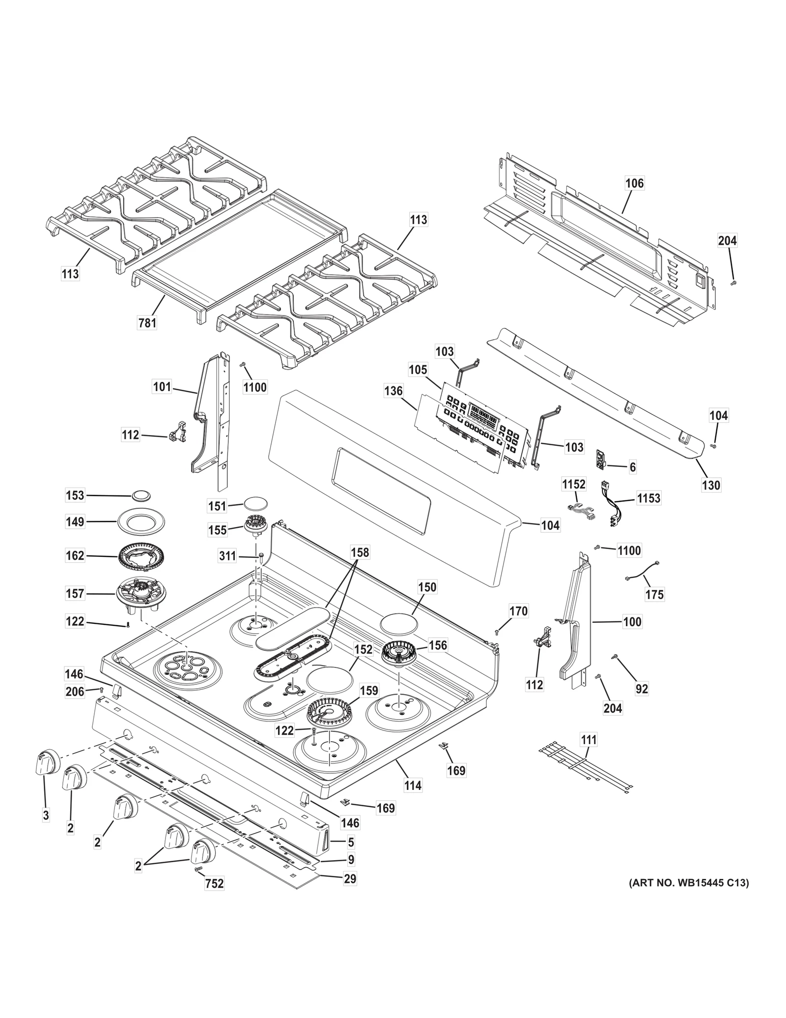 CONTROL PANEL & COOKTOP