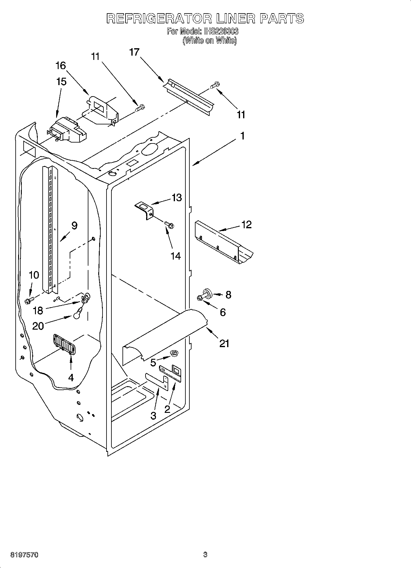 02 - REFRIGERATOR LINER PARTS
