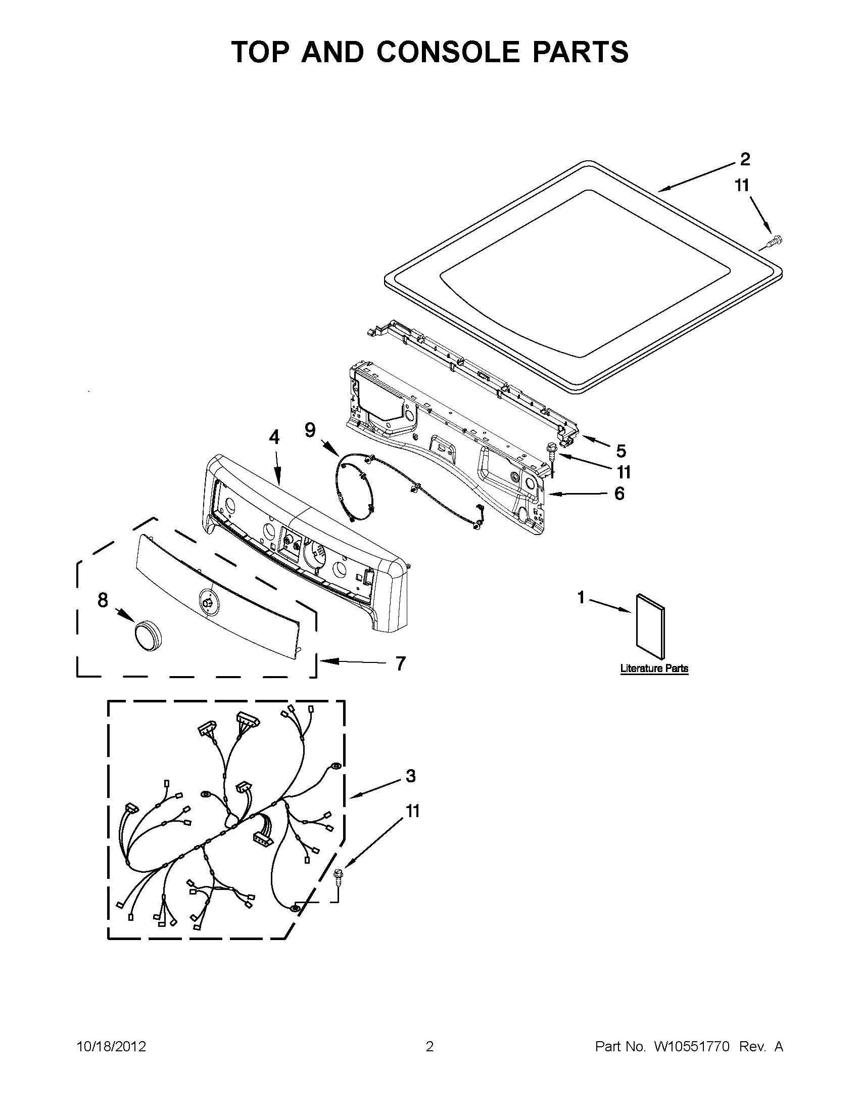 01 - TOP AND CONSOLE PARTS