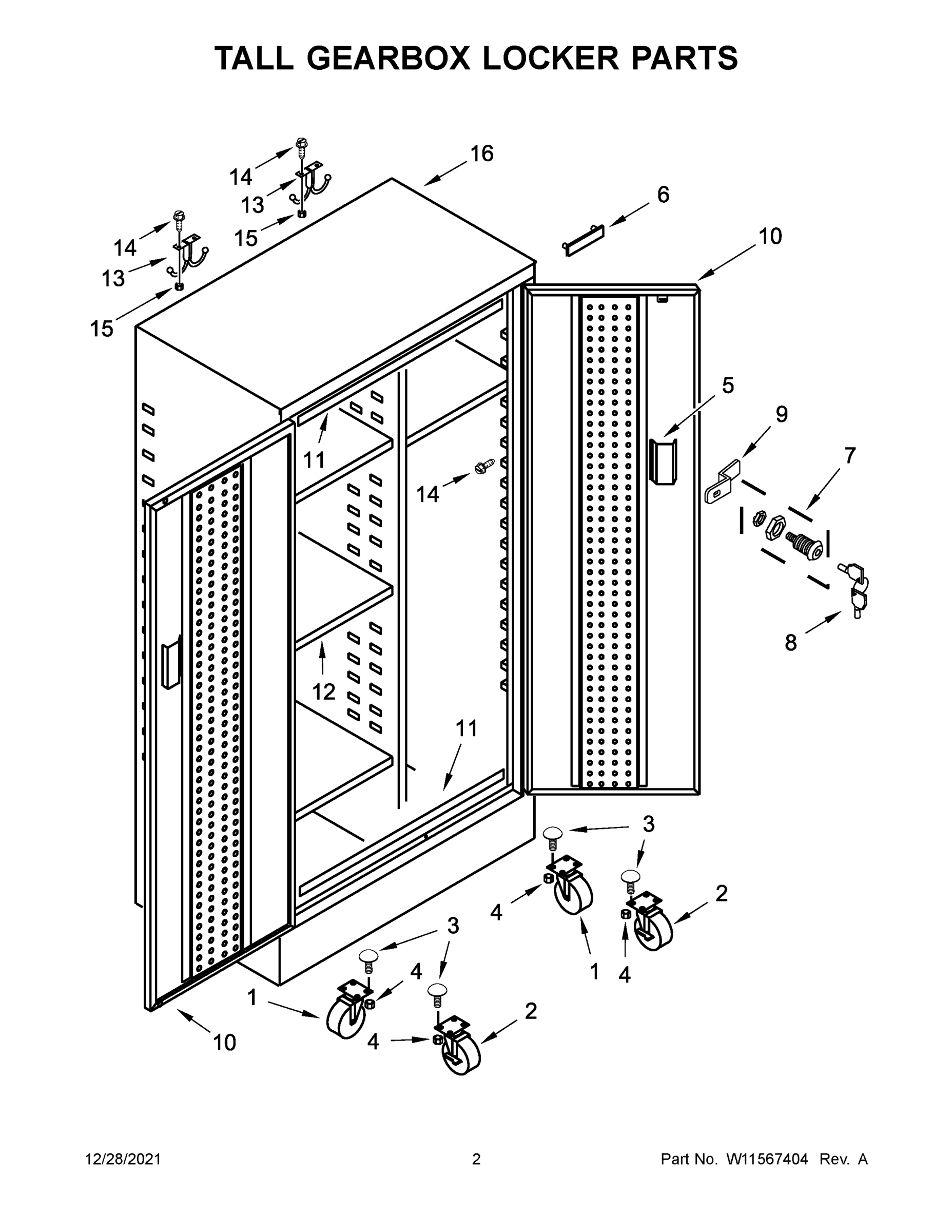 02 - TALL GEARBOX LOCKER PARTS