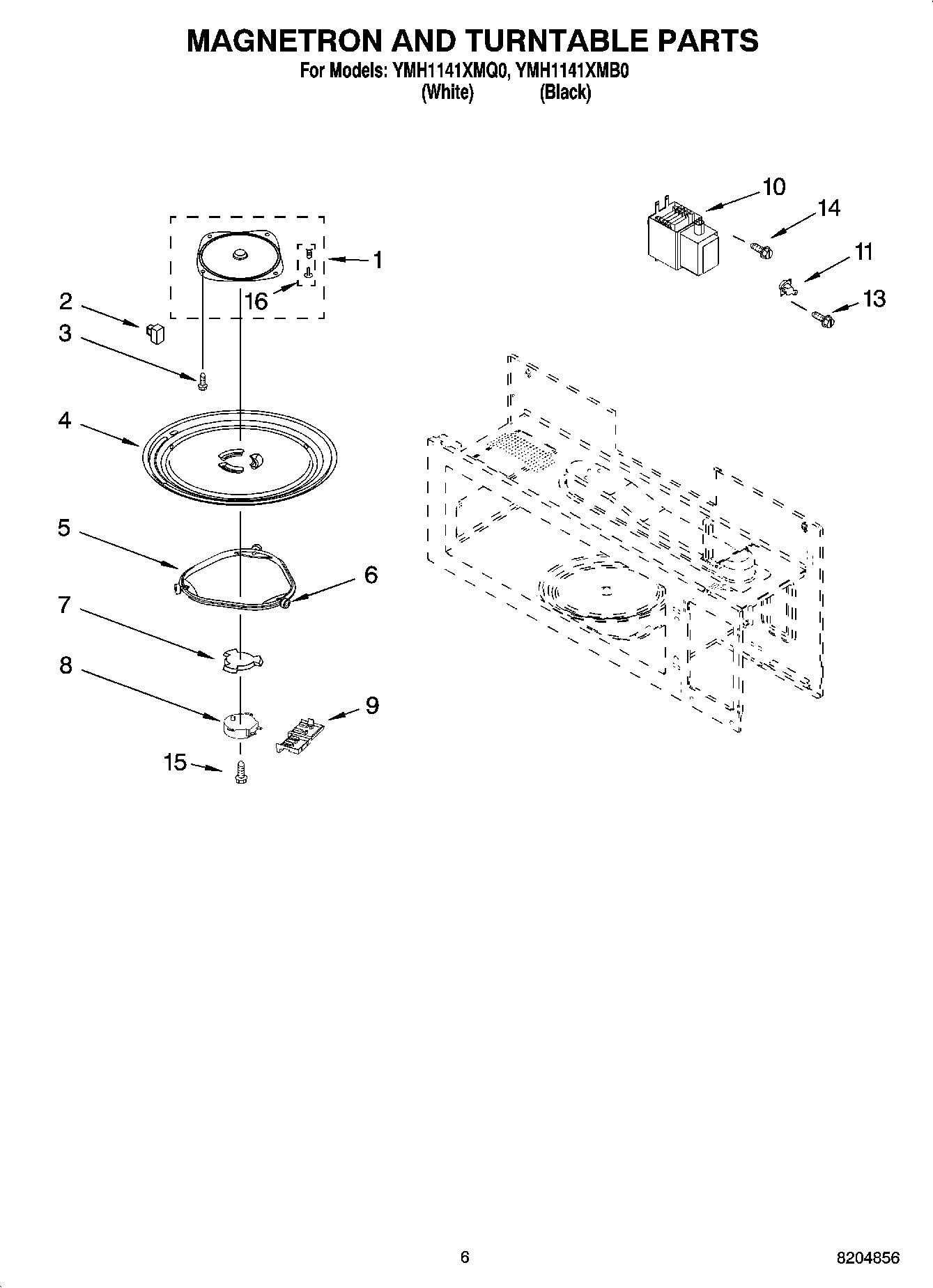 05 - MAGNETRON AND TURNTABLE PARTS