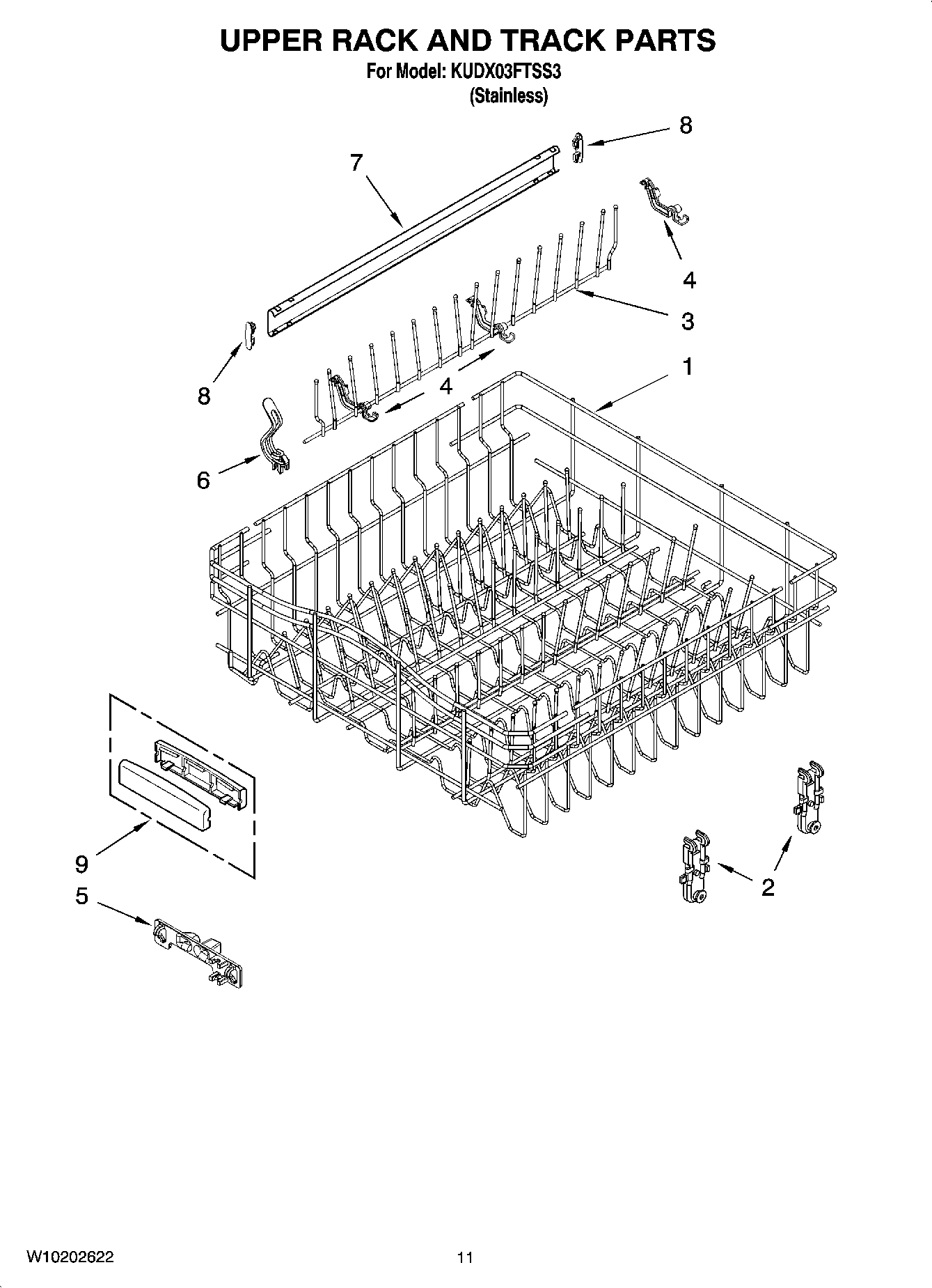 09 - UPPER RACK AND TRACK PARTS