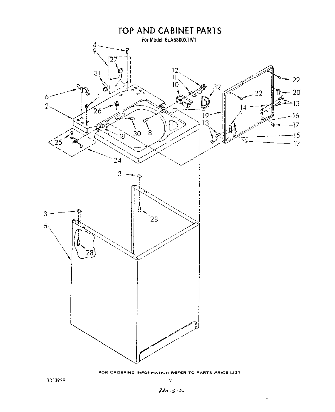 02 - TOP AND CABINET , LITERATURE AND OPTIONAL