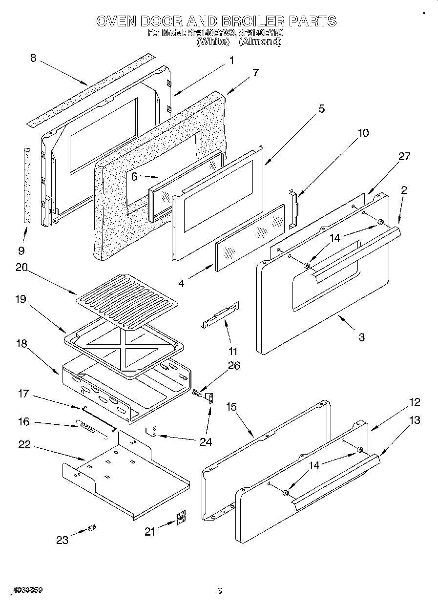 04 - OVEN DOOR AND BROILER