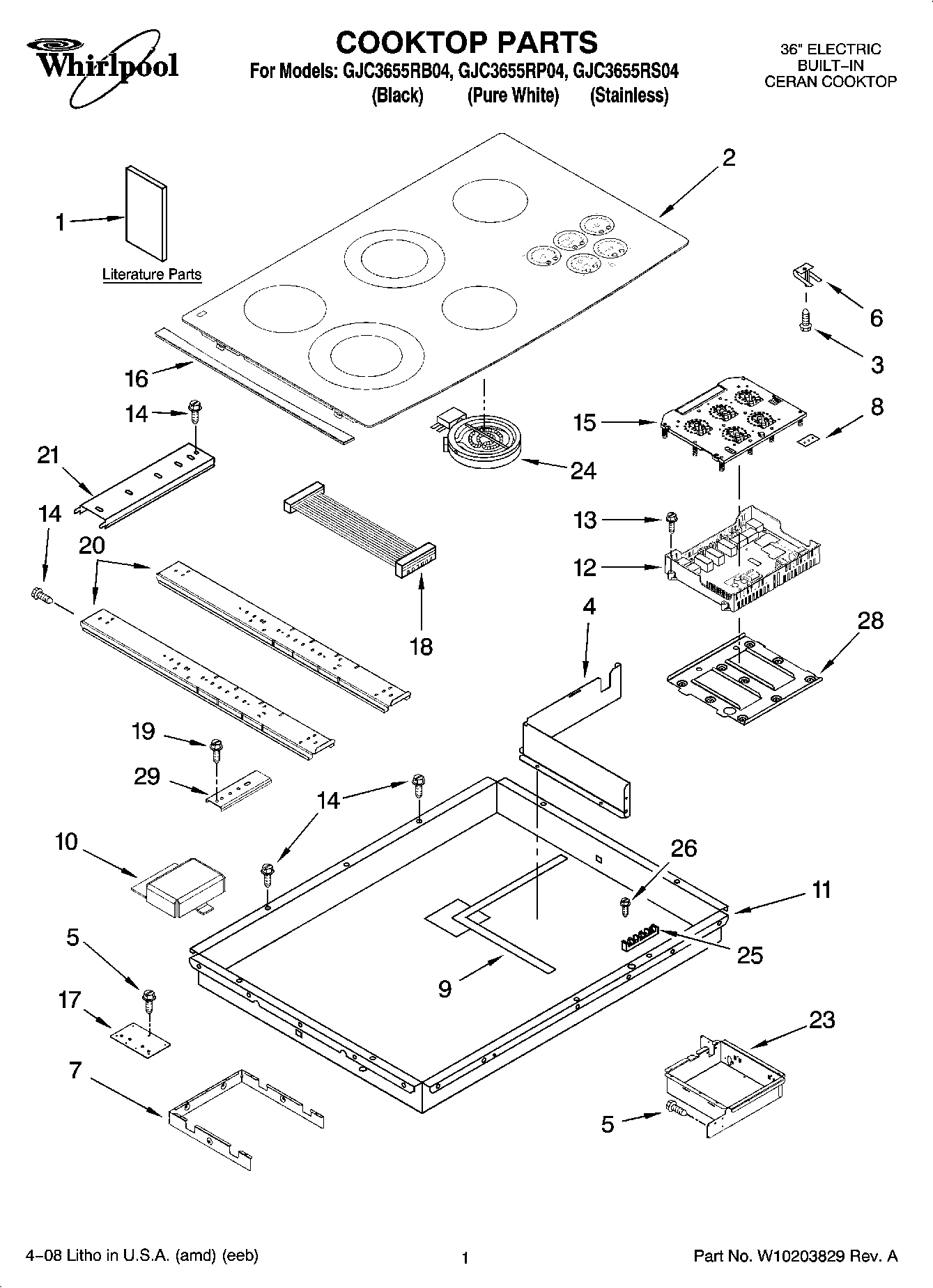 01 - COOKTOP PARTS, OPTIONAL PARTS