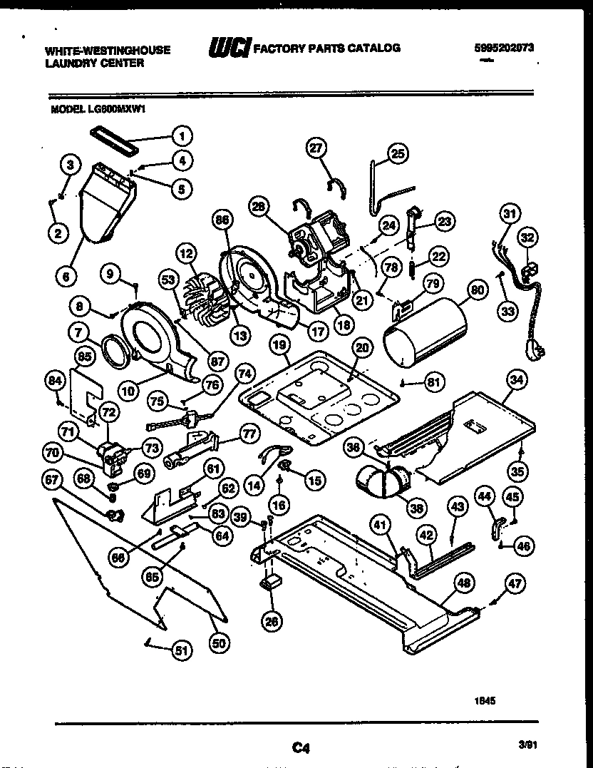 03 - MOTOR, BLOWER AND CABINET PARTS