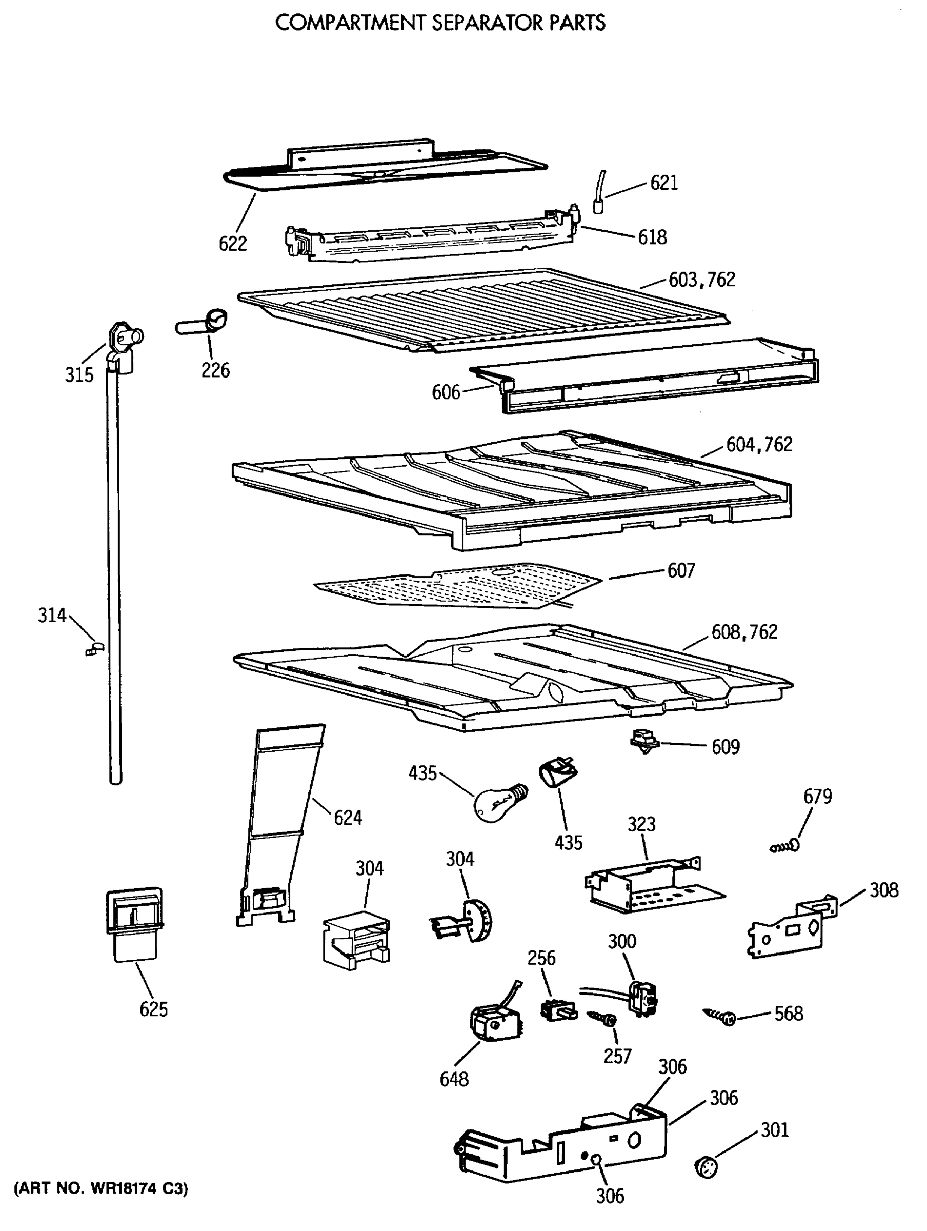 COMPARTMENT SEPARATOR PARTS