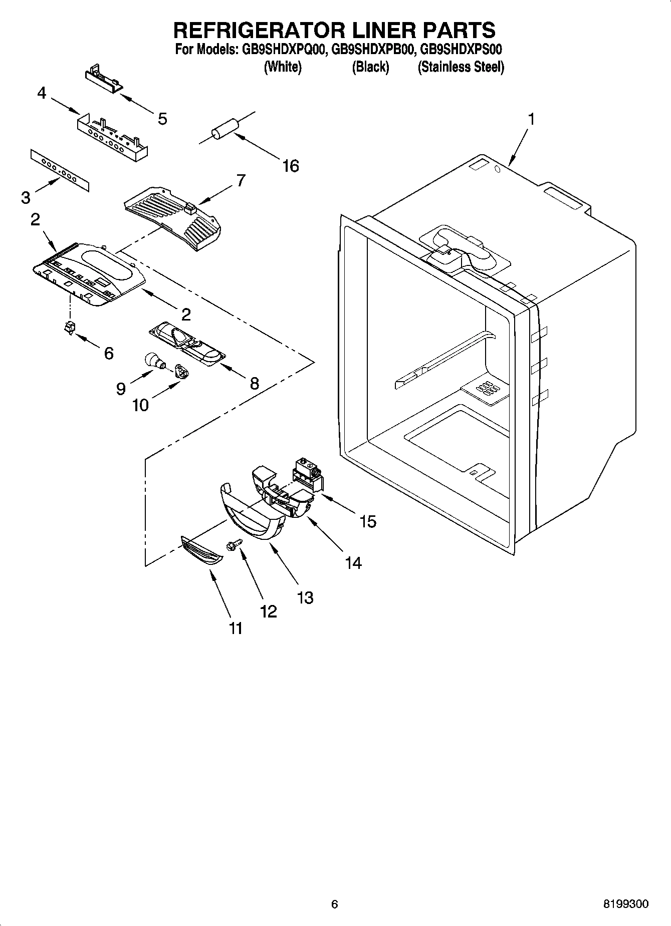 04 - REFRIGERATOR LINER PARTS