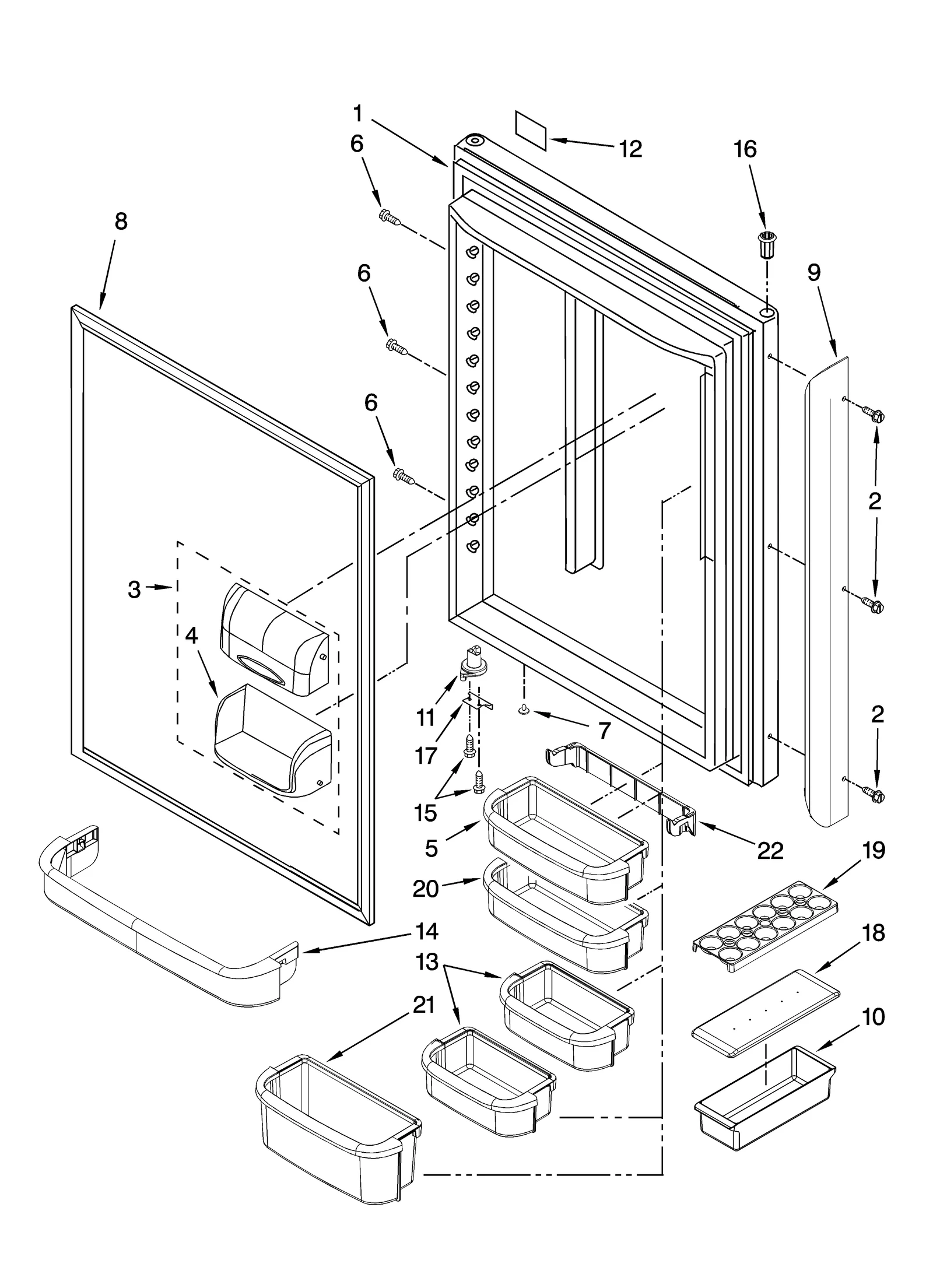 REFRIGERATOR DOOR PARTS