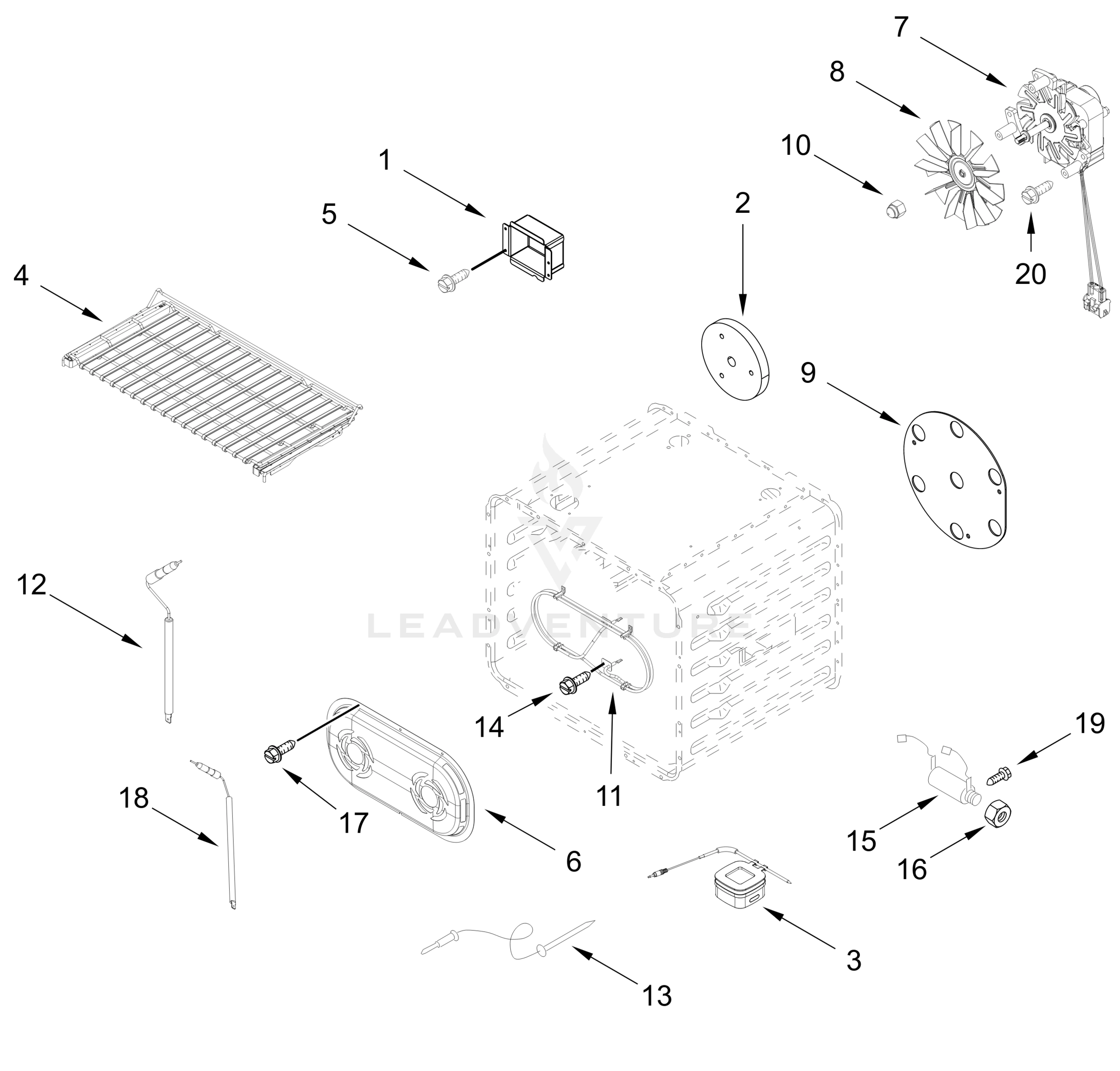 30-IN INTERNAL OVEN PARTS