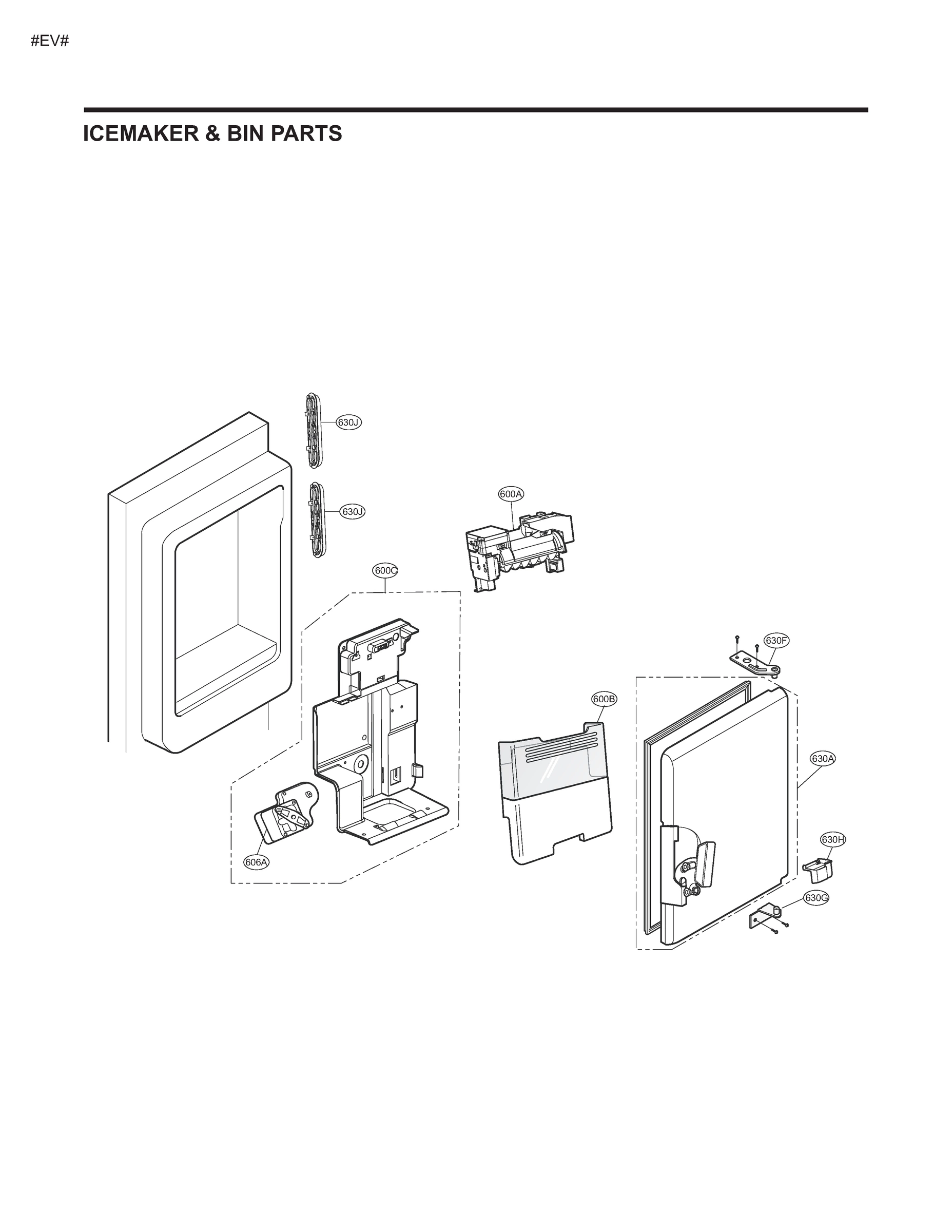 ICE MAKER & BIN PARTS