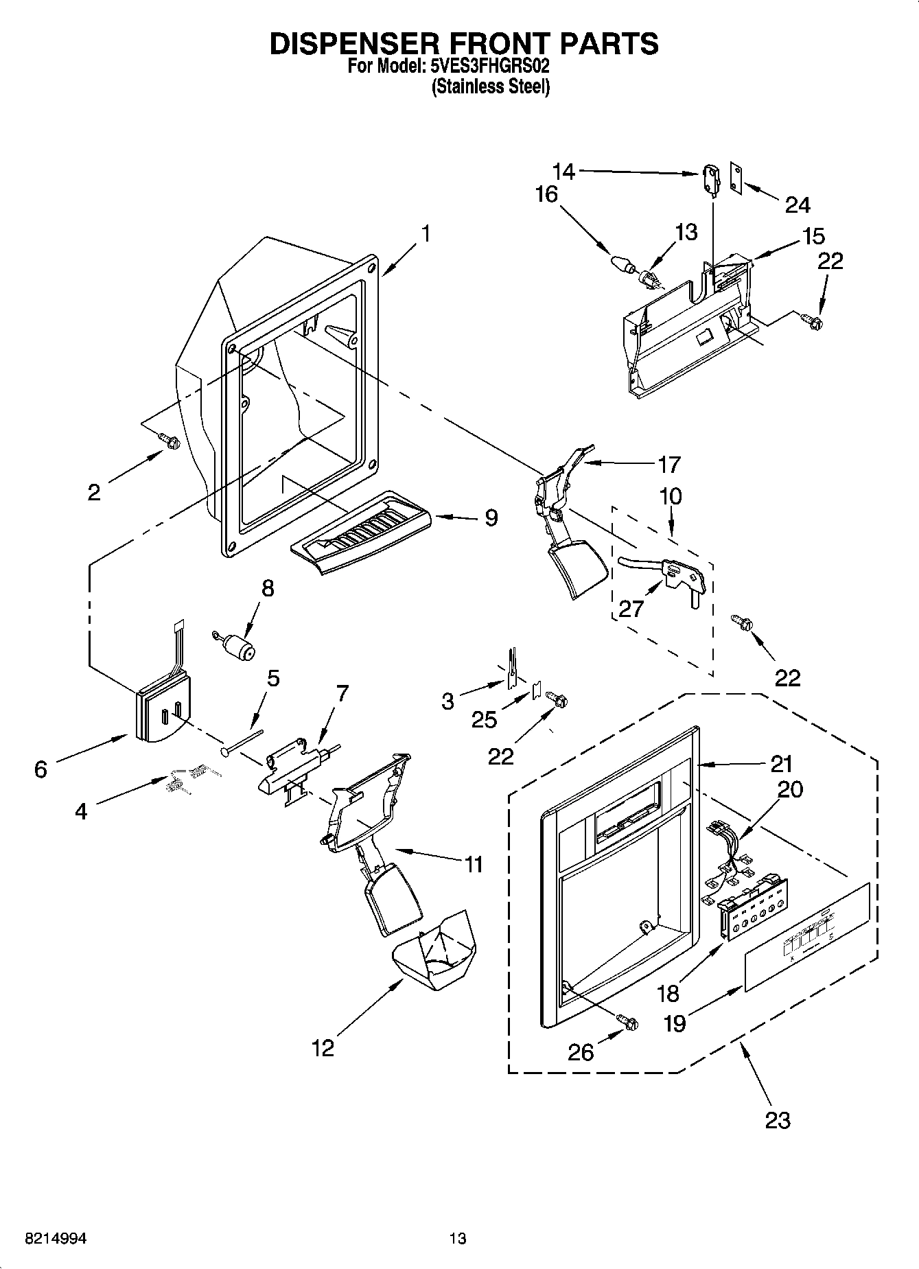 08 - DISPENSER FRONT PARTS
