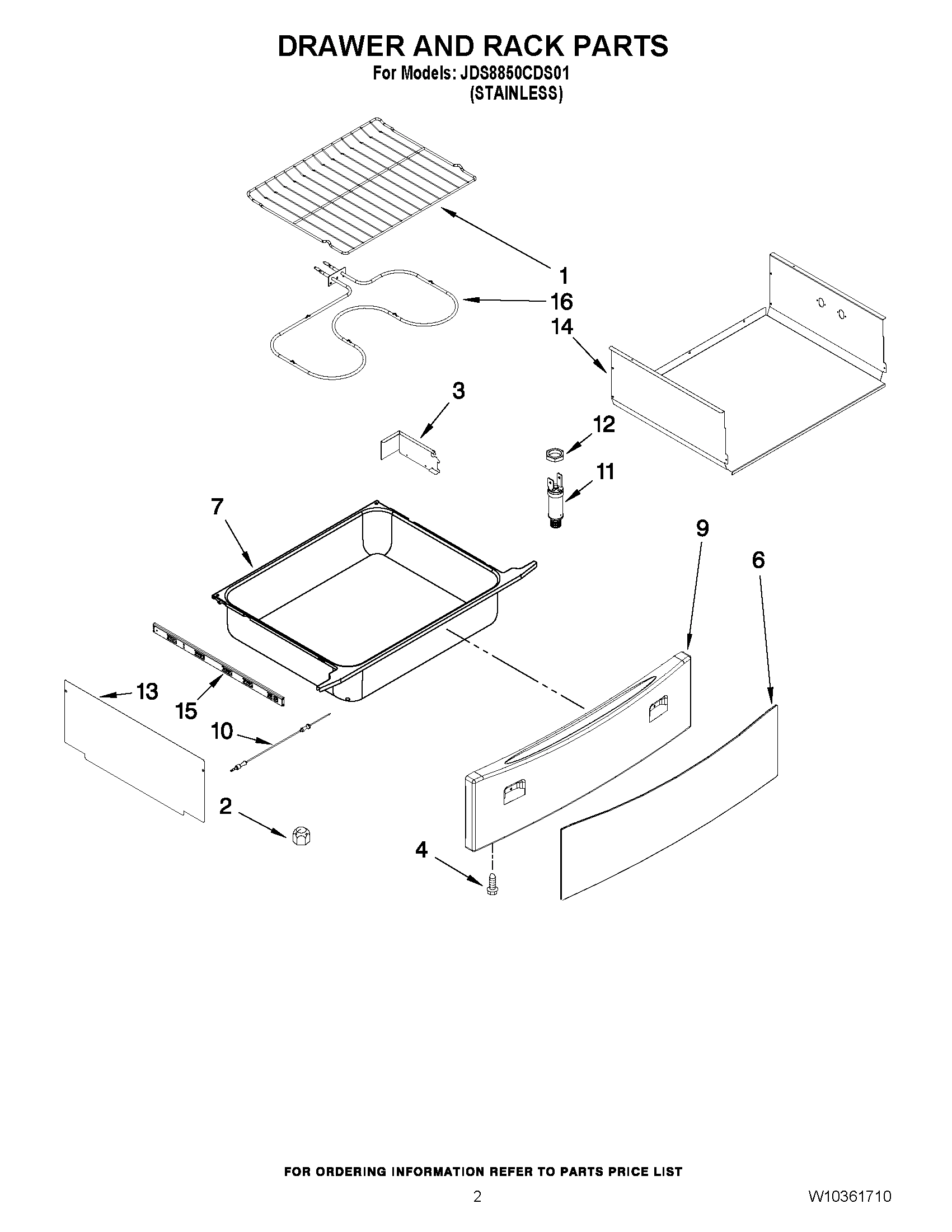02 - DRAWER AND RACK PARTS