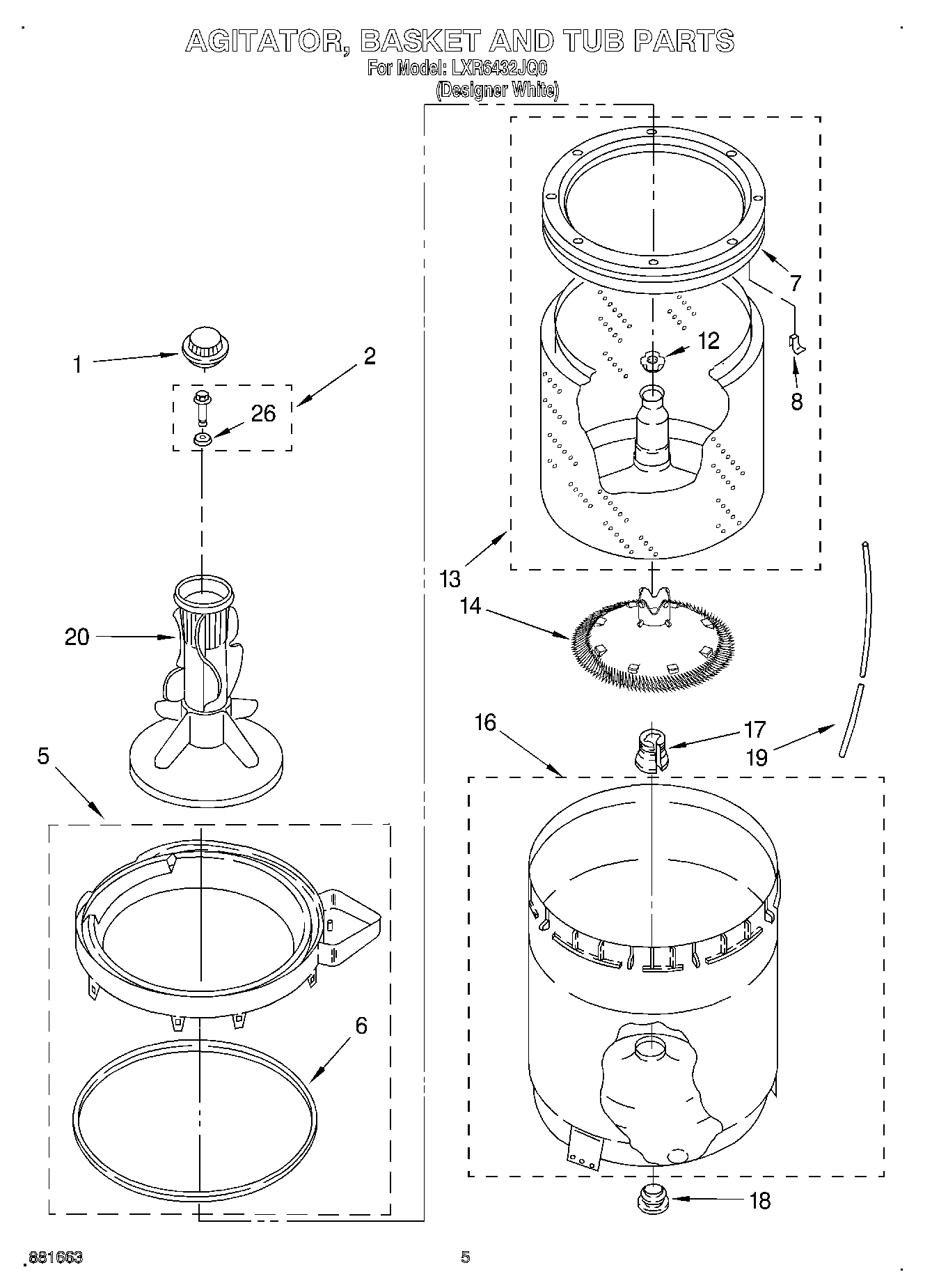 03 - AGITATOR, BASKET AND TUB