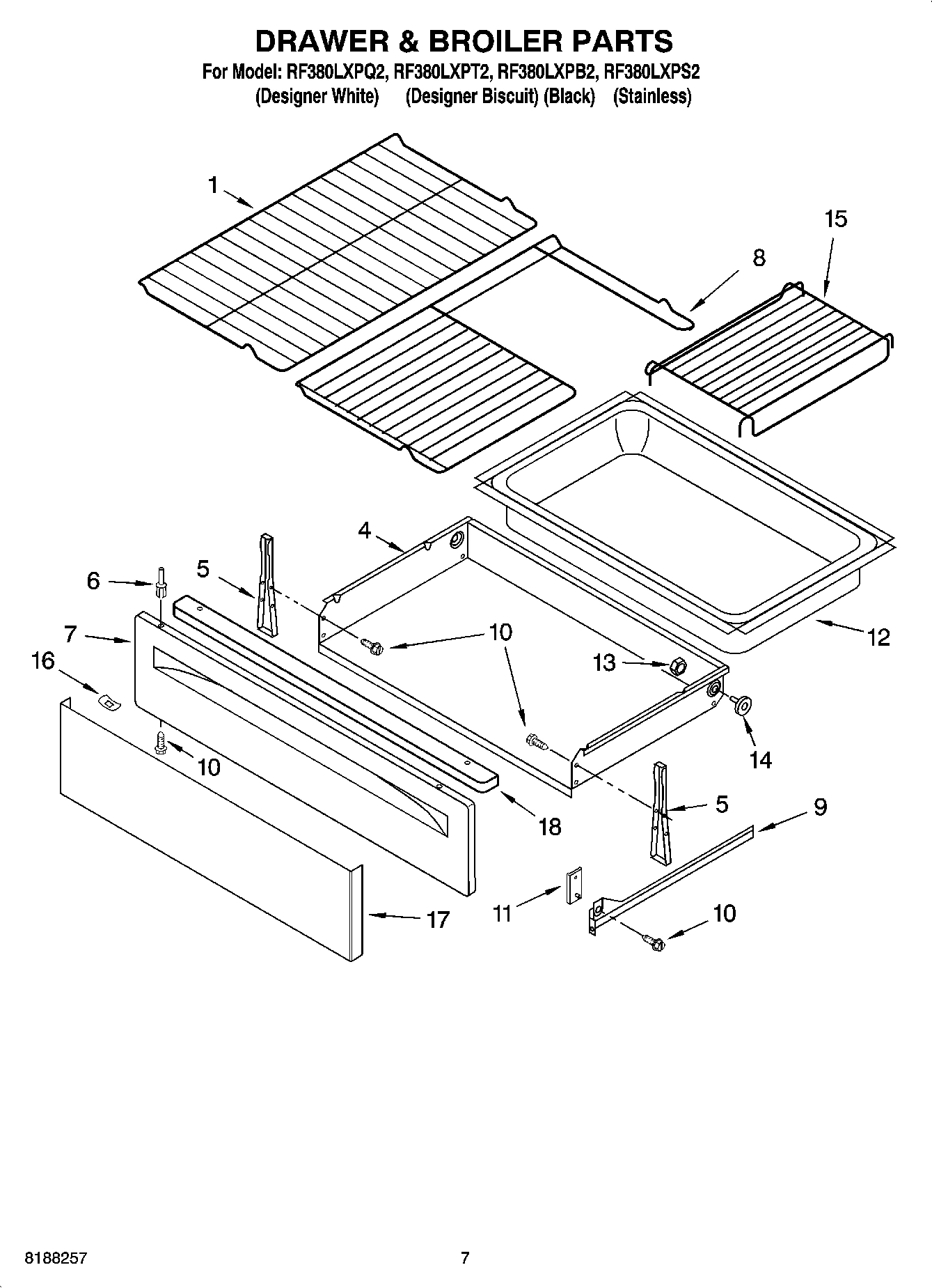 05 - DRAWER & BROILER PARTS, OPTIONAL PARTS