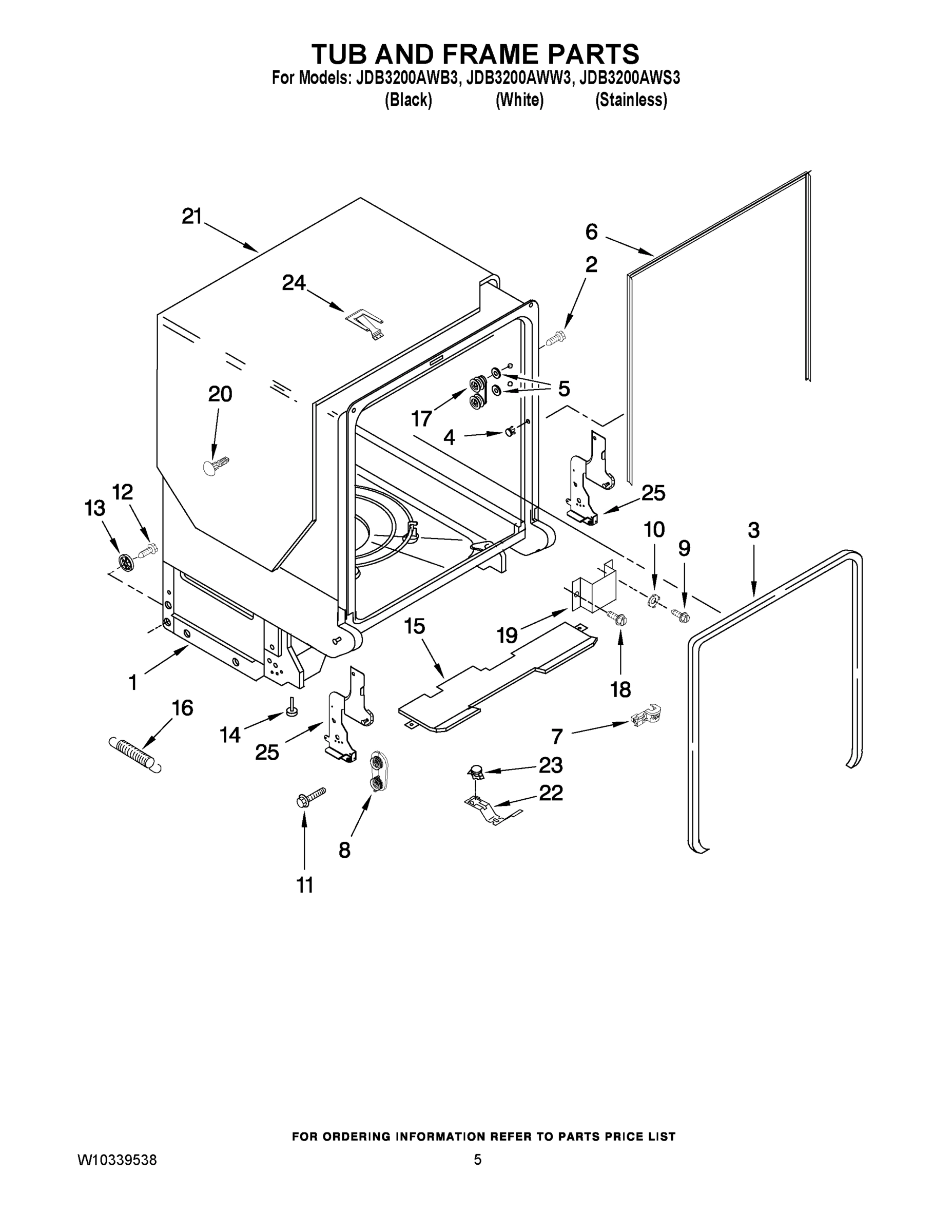 05 - TUB AND FRAME PARTS