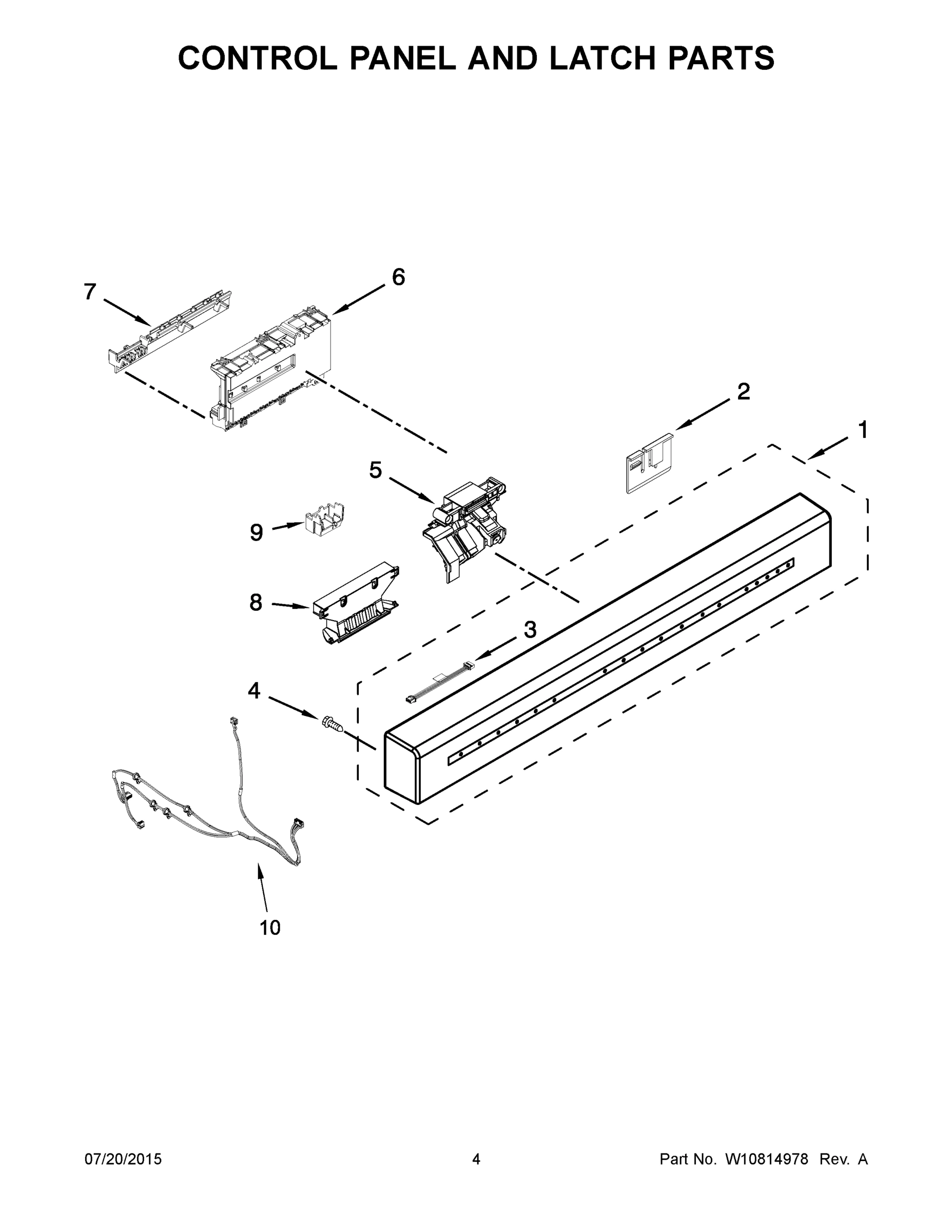 03 - CONTROL PANEL AND LATCH PARTS