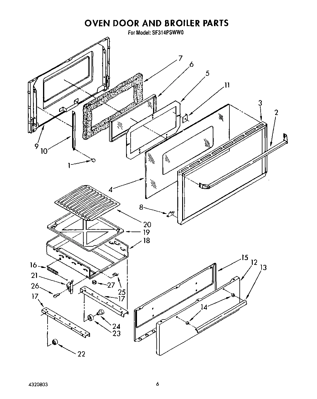 05 - OVEN DOOR AND BROILER