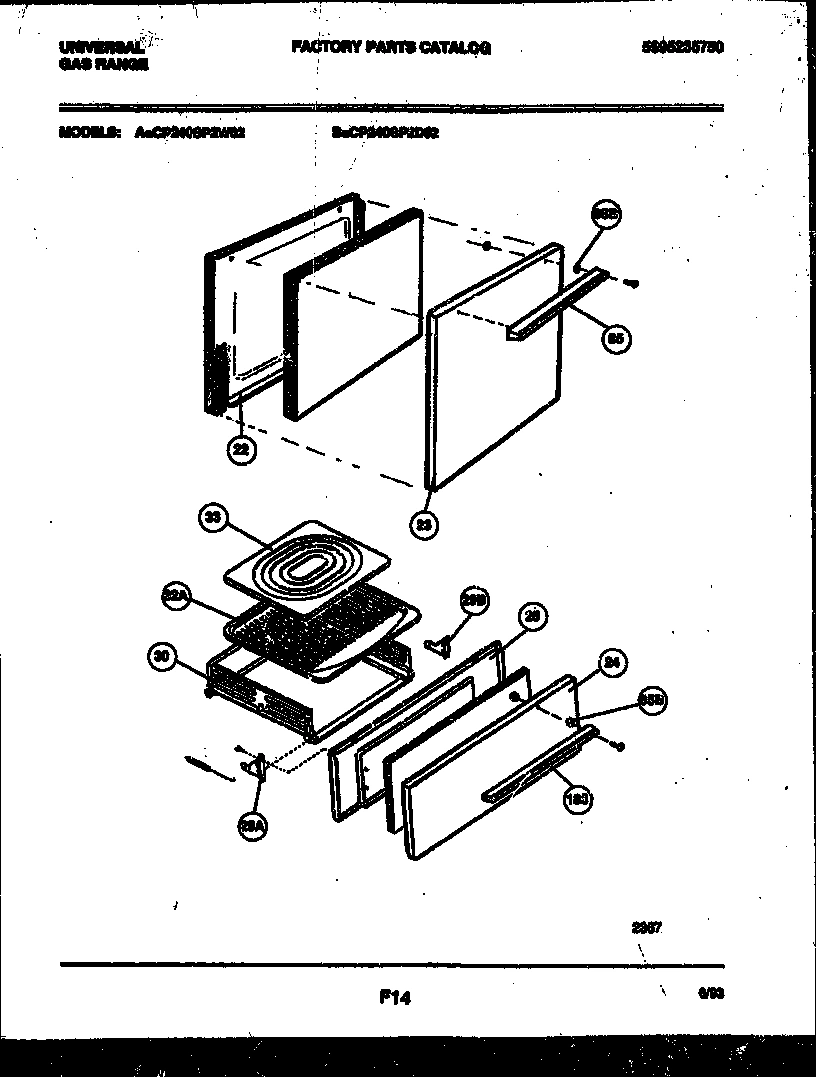 03 - DOOR AND BROILER DRAWER PARTS