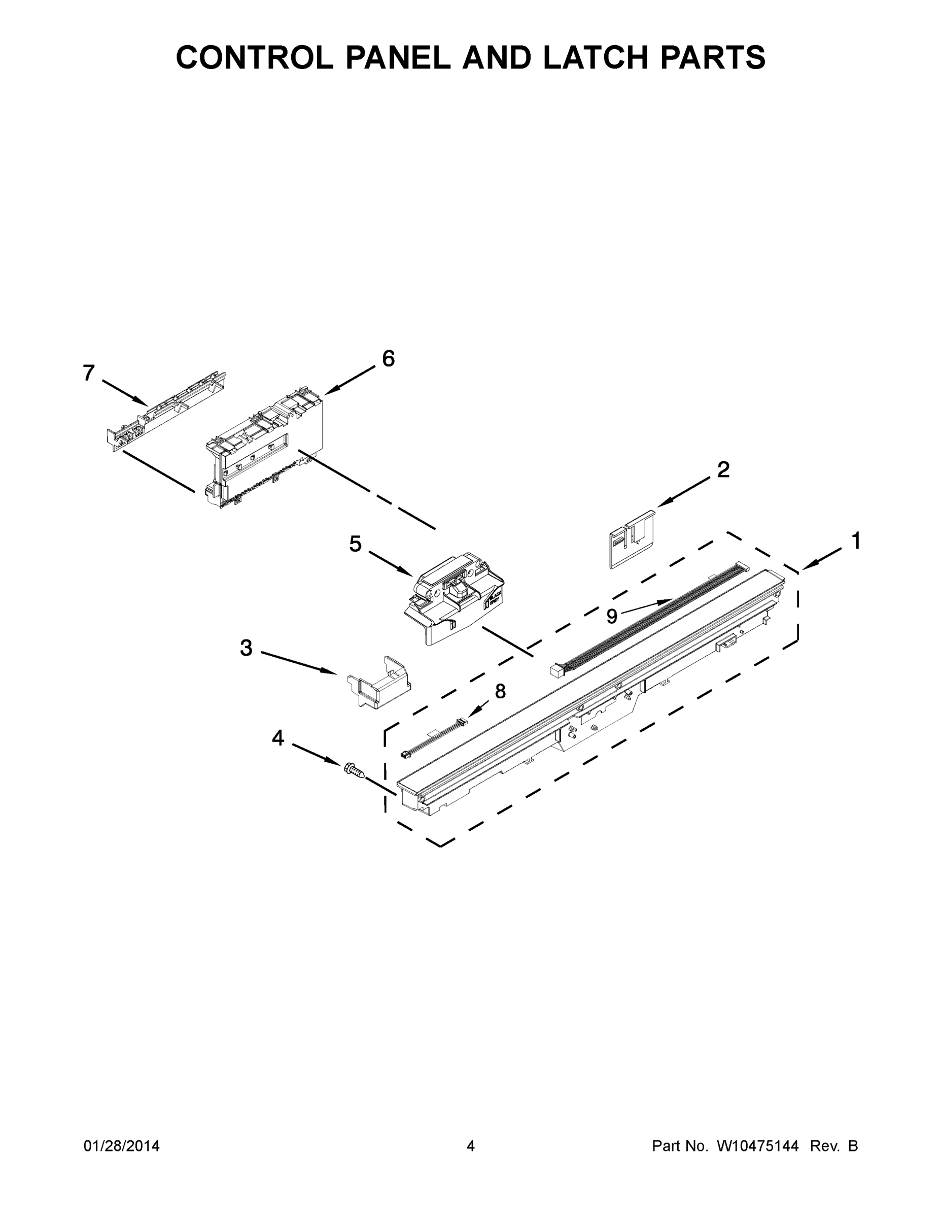 03 - CONTROL PANEL AND LATCH PARTS