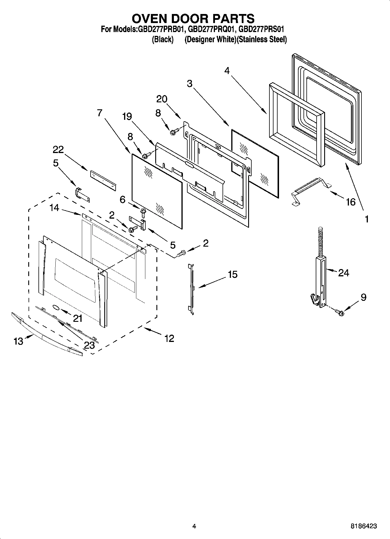 03 - OVEN DOOR PARTS