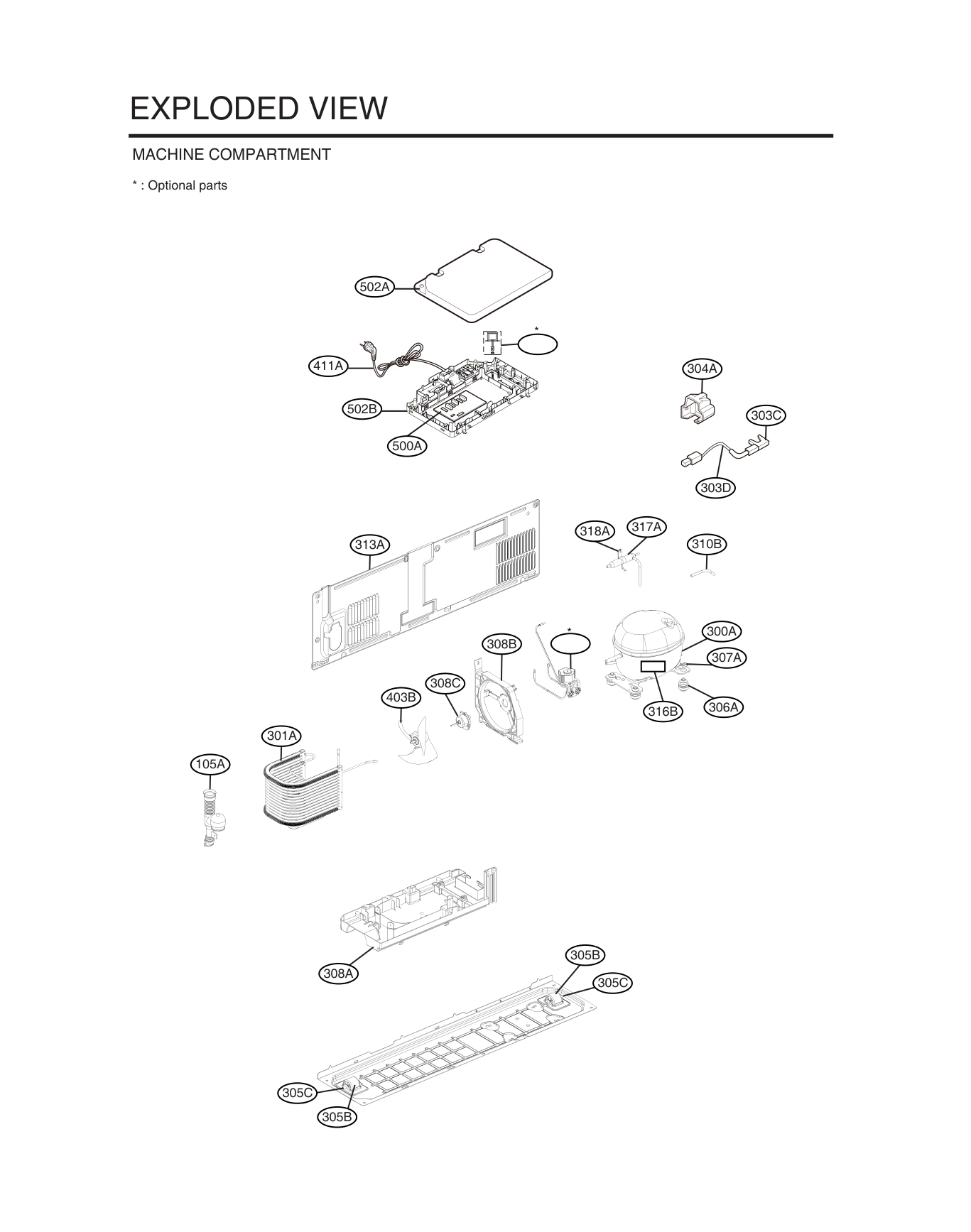 MACHINE COMPARTMENT OPTIONAL PARTS