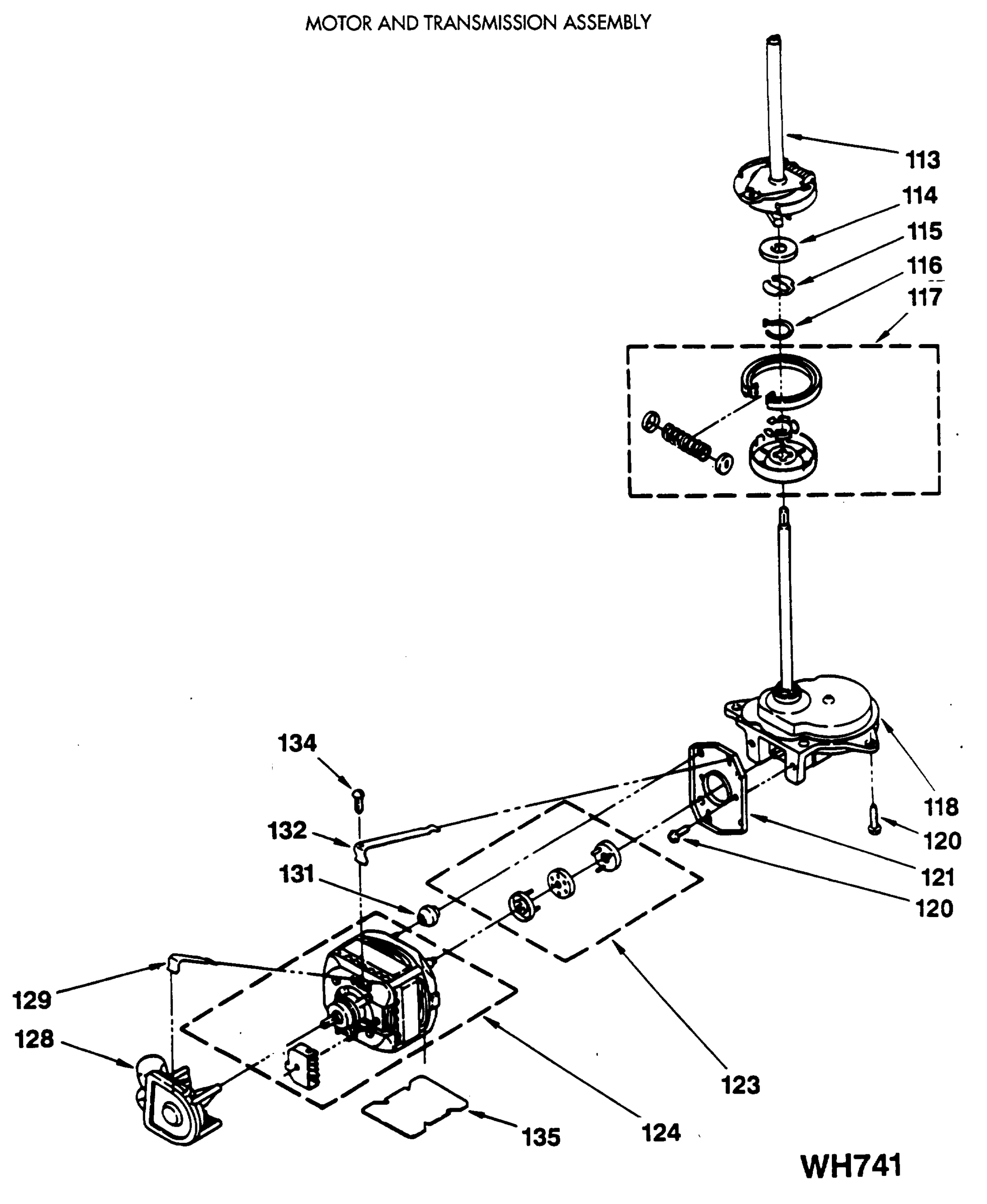 MOTOR AND TRANSMISSION ASSEMBLY