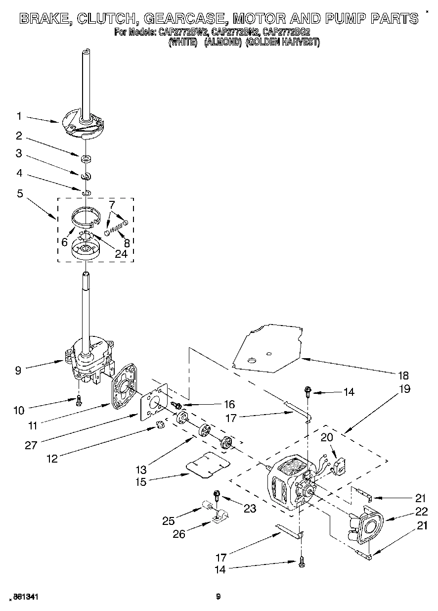 07 - BRAKE, CLUTCH, GEARCASE, MOTOR AND PUMP