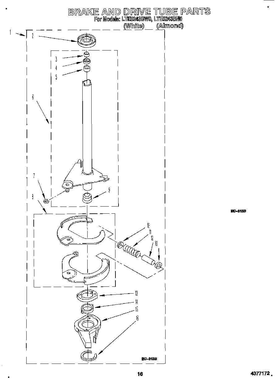 13 - BRAKE AND DRIVE TUBE