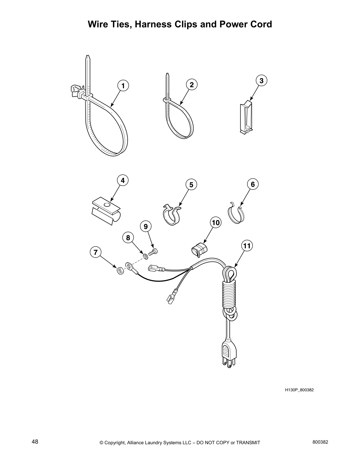 Wire Ties, Harness Clips and Power Cord