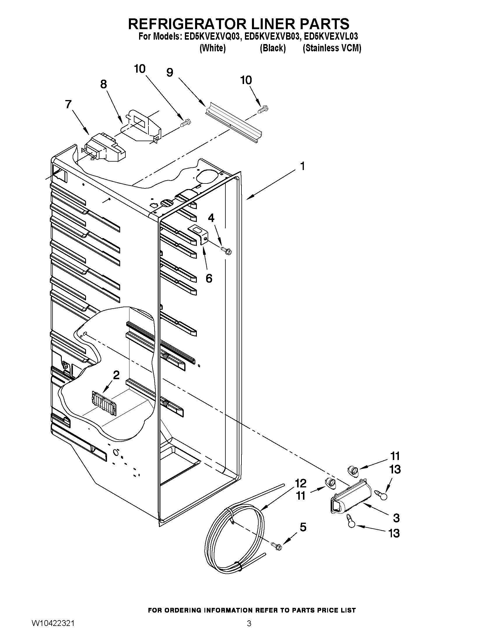 02 - REFRIGERATOR LINER PARTS