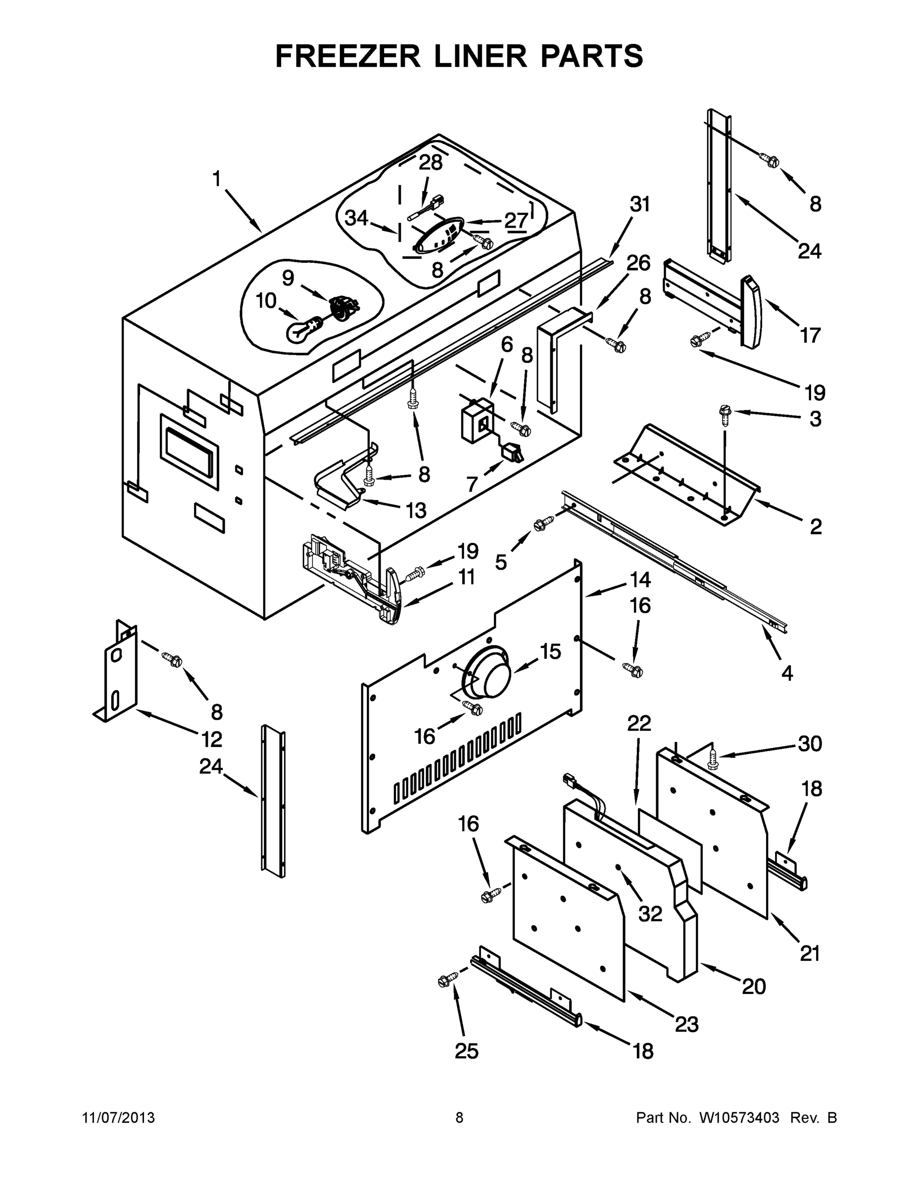 05 - FREEZER LINER PARTS