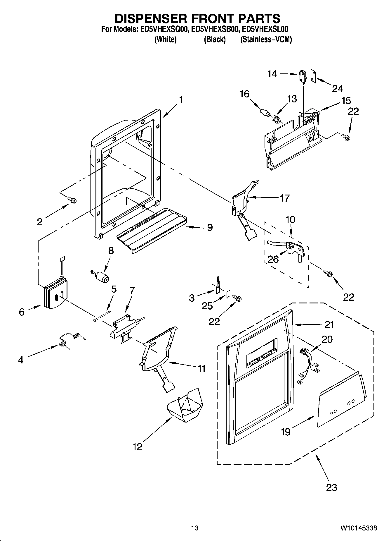 08 - DISPENSER FRONT PARTS