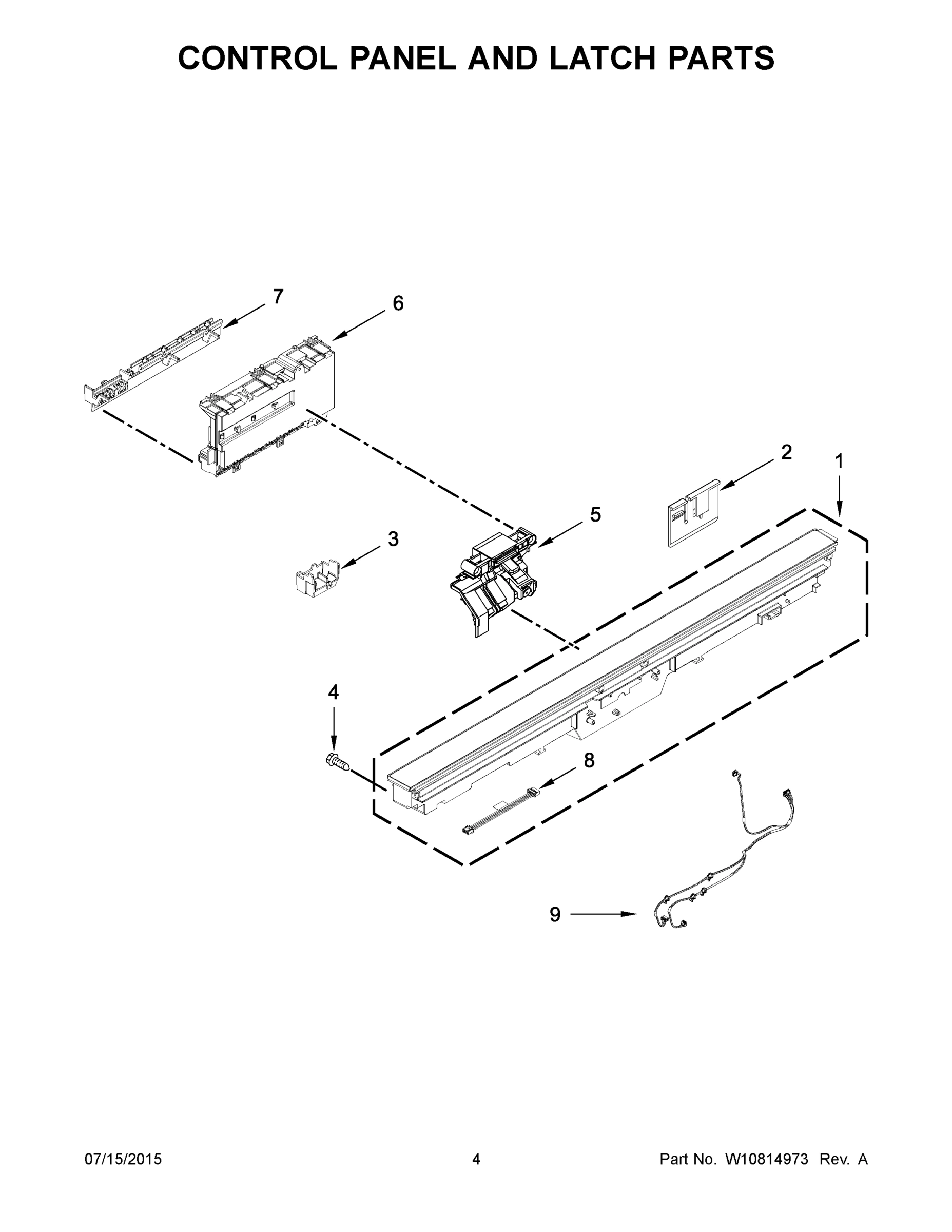 03 - CONTROL PANEL AND LATCH PARTS
