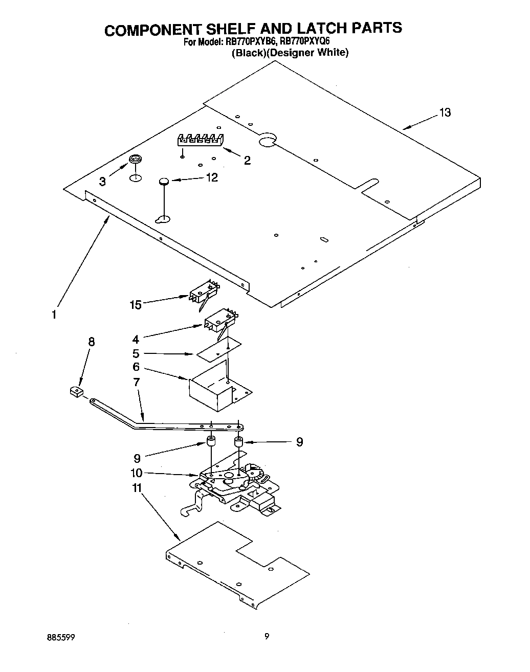 06 - COMPONENT SHELF AND LATCH