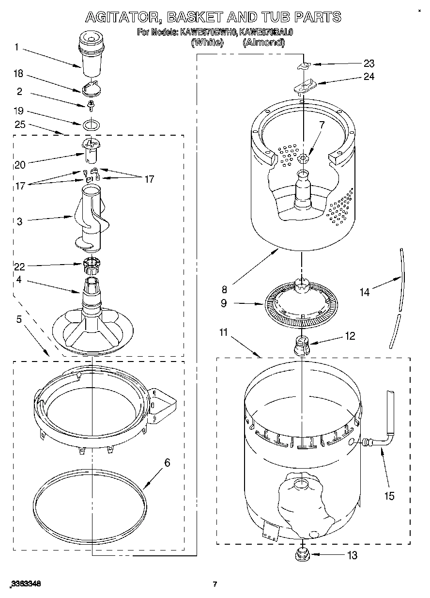 06 - AGITATOR, BASKET AND TUB