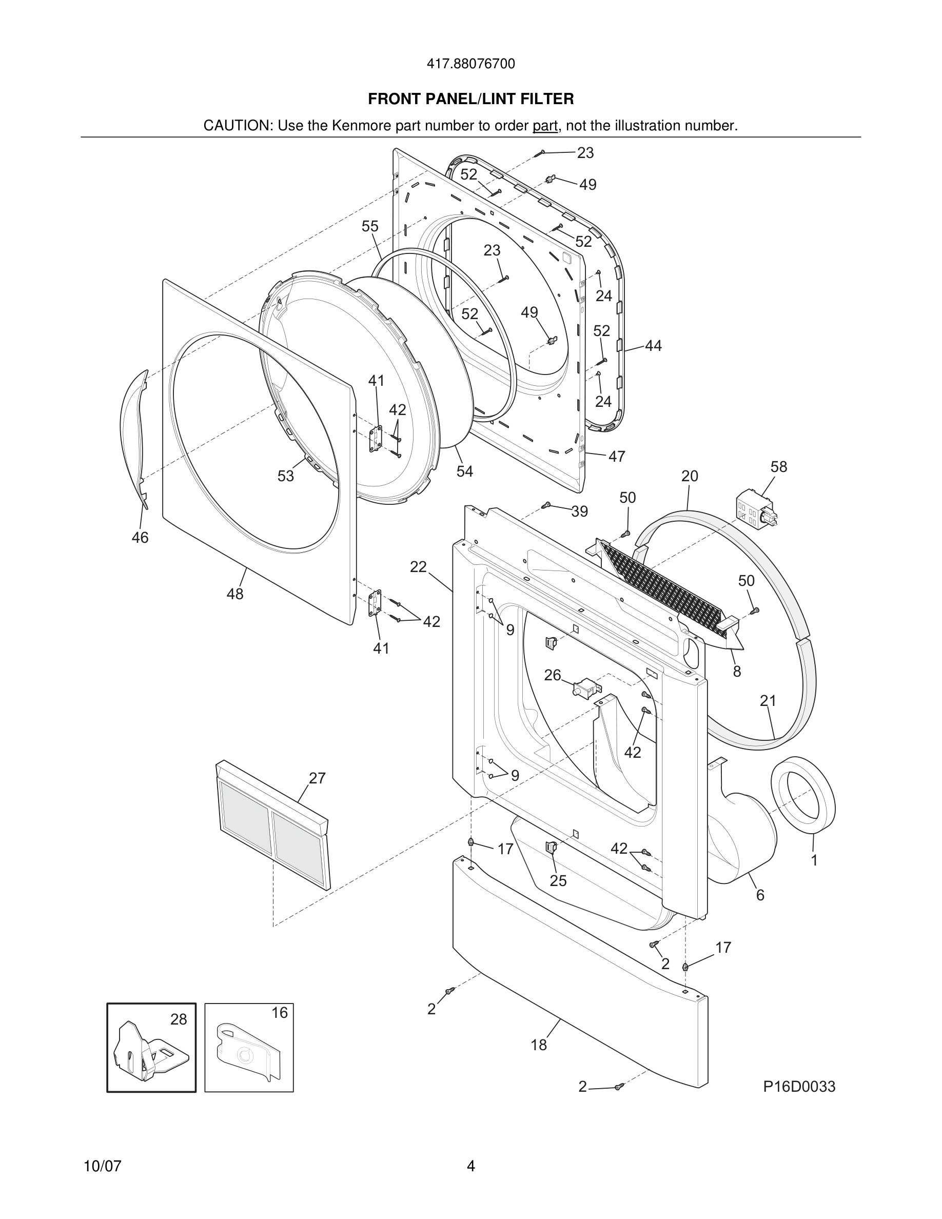 05 - FRONT PANEL/LINT FILTER
