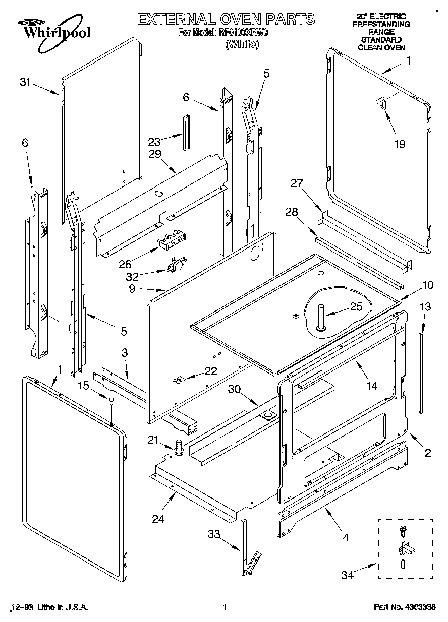 01 - EXTERNAL OVEN, LIT/OPTIONAL